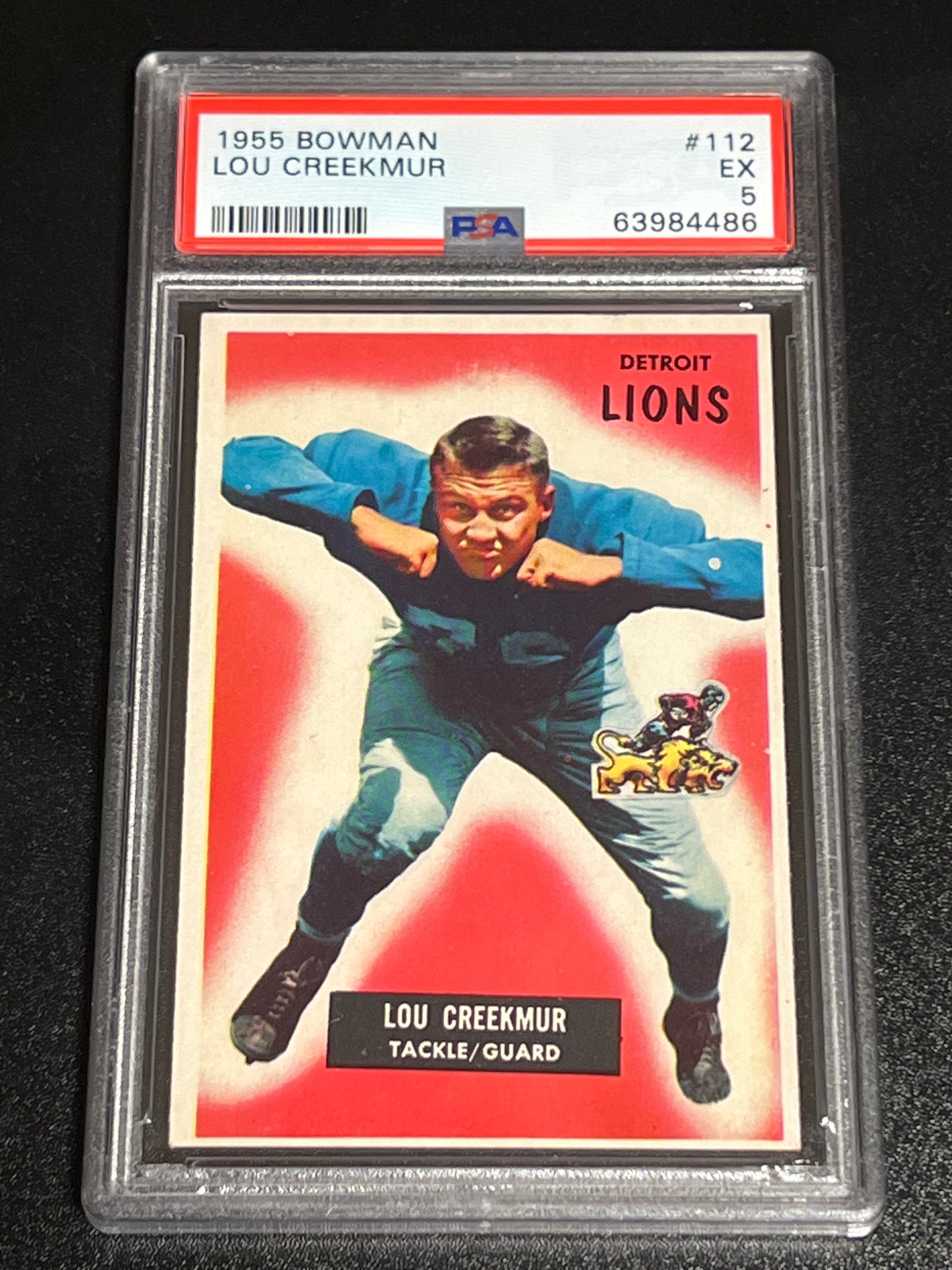 1955 Bowman LOU CREEKMUR - PSA 5 #112