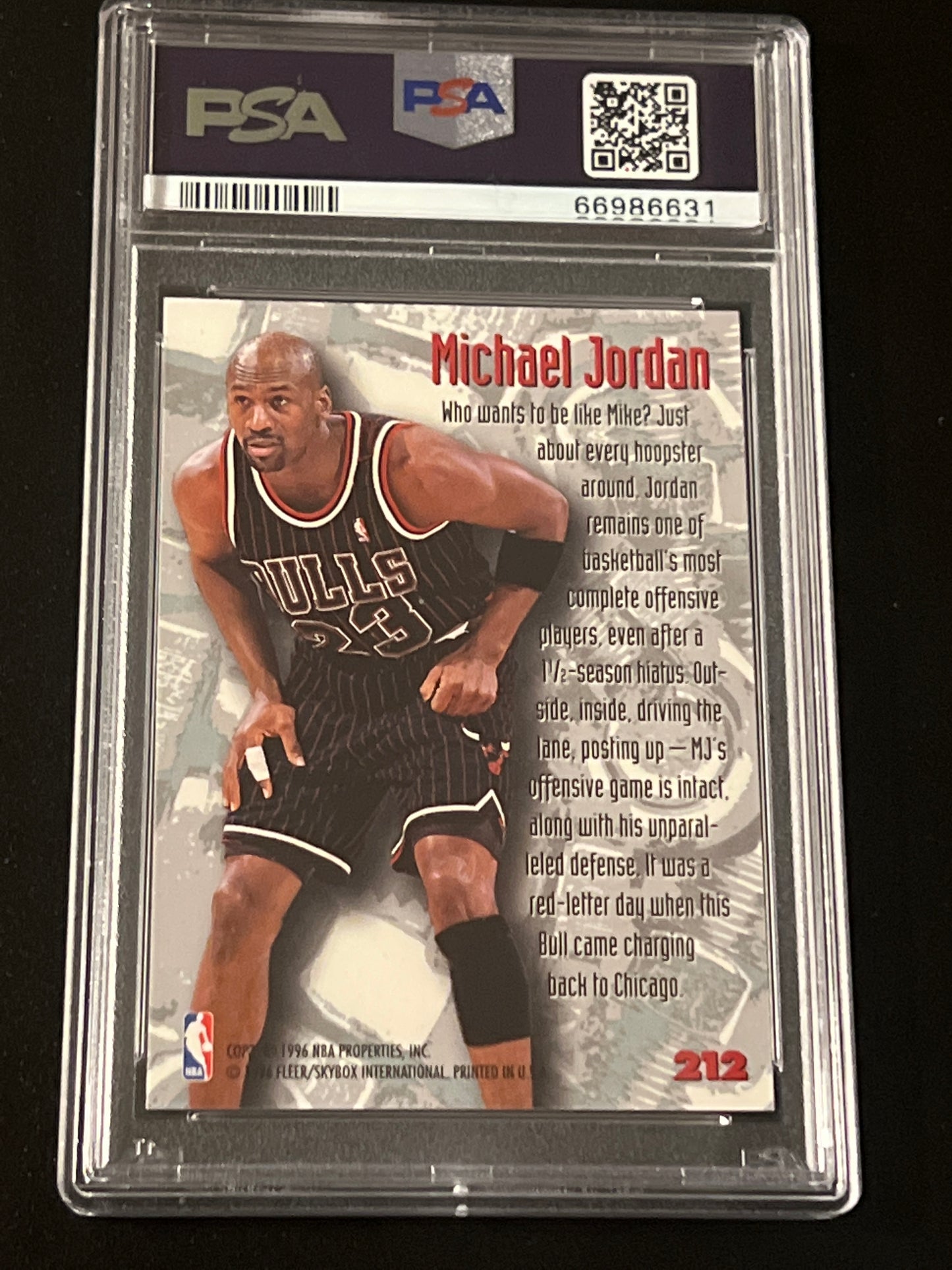 1995 Metal MICHAEL JORDAN - #212 - PSA 9