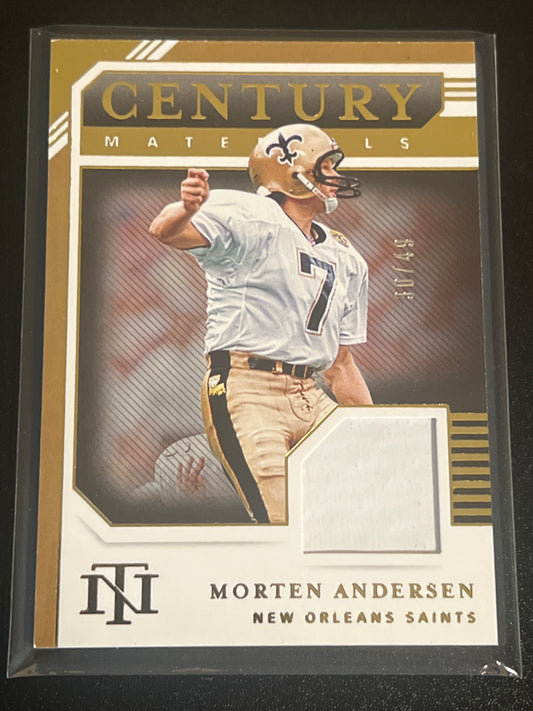 2020 Panini Nat. Treas. MORTEN ANDERSEN - Patch Card 30/49 - #CM-MA