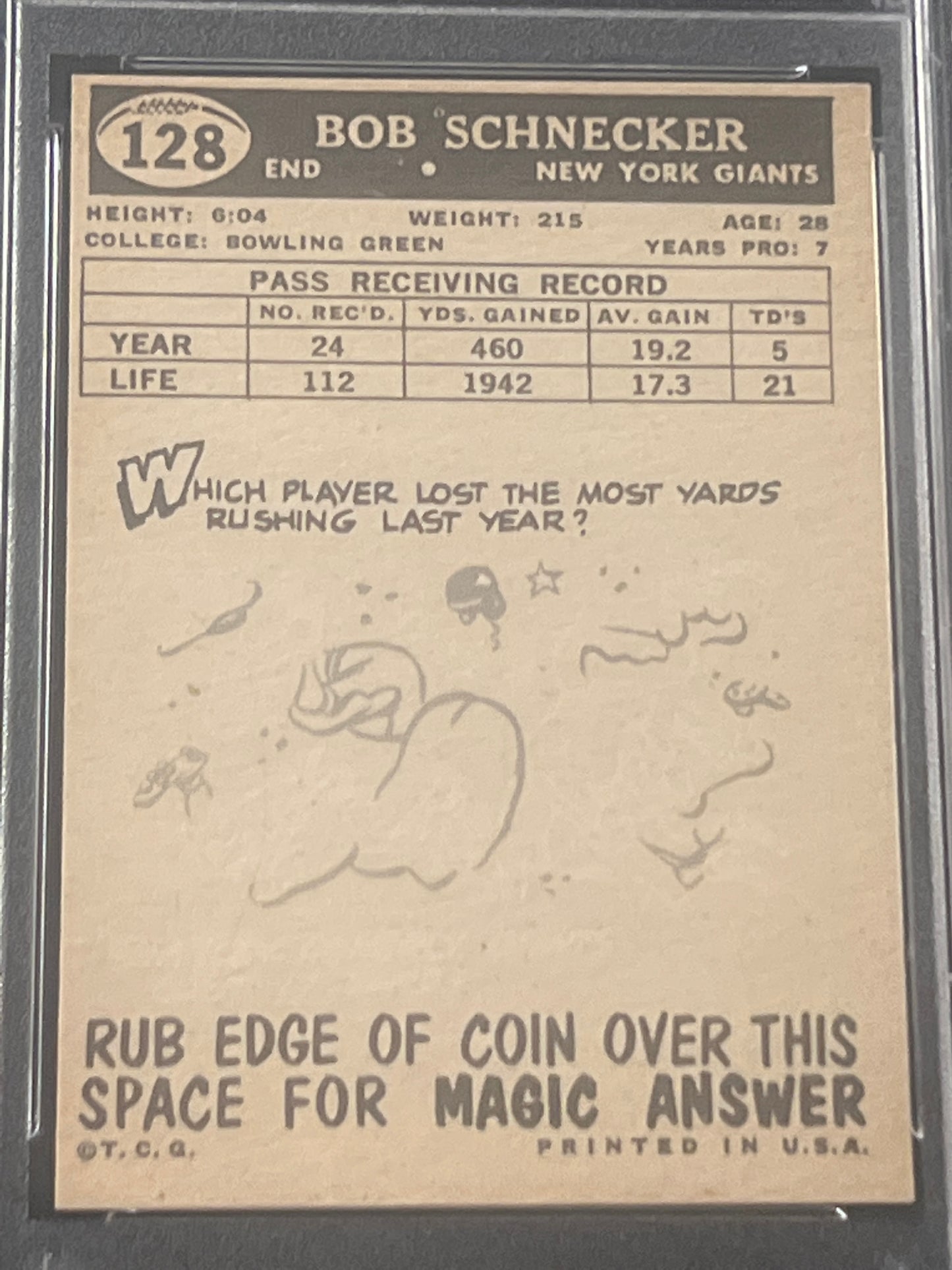 1959 Topps BOB SCHNELKER - PSA 7