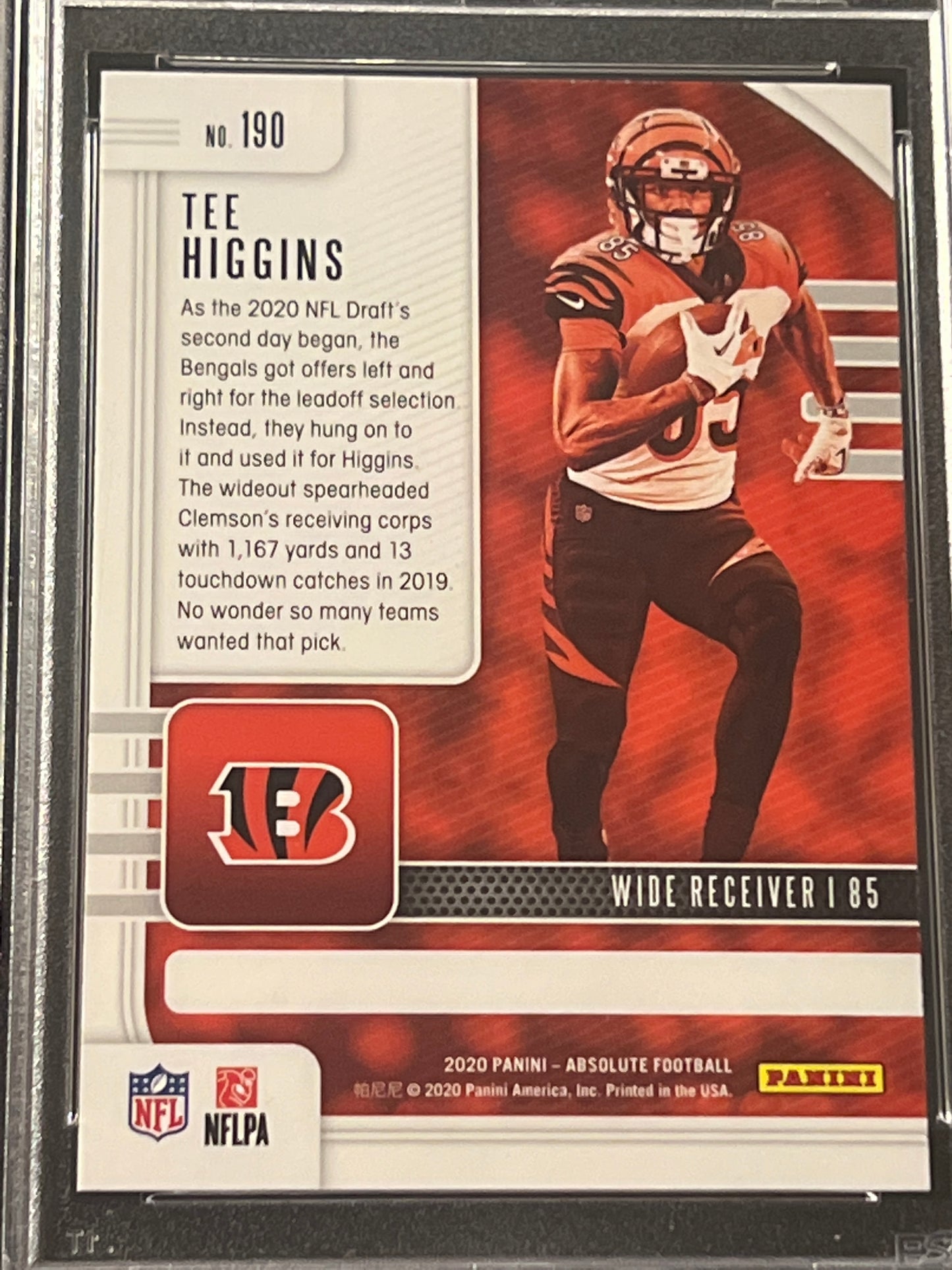 2020 Panini Absolute TEE HIGGINS - PSA 9