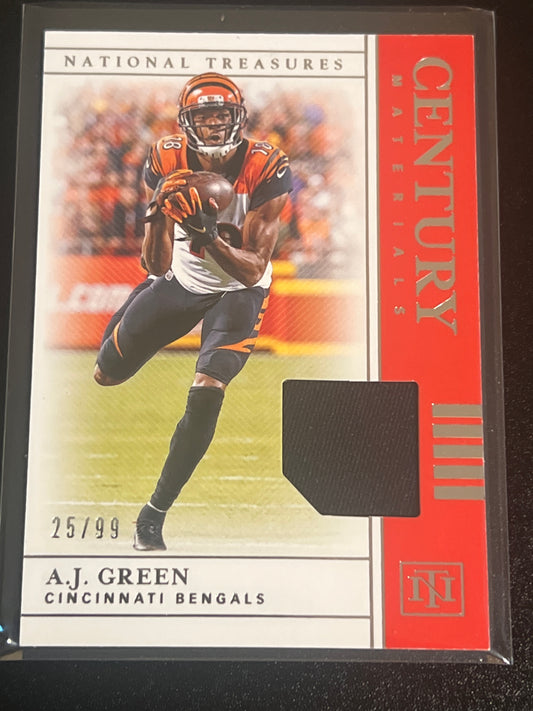 2019 Panini Nat. Treas. A.J. GREEN - Patch Card - 25/99 - #CM-29