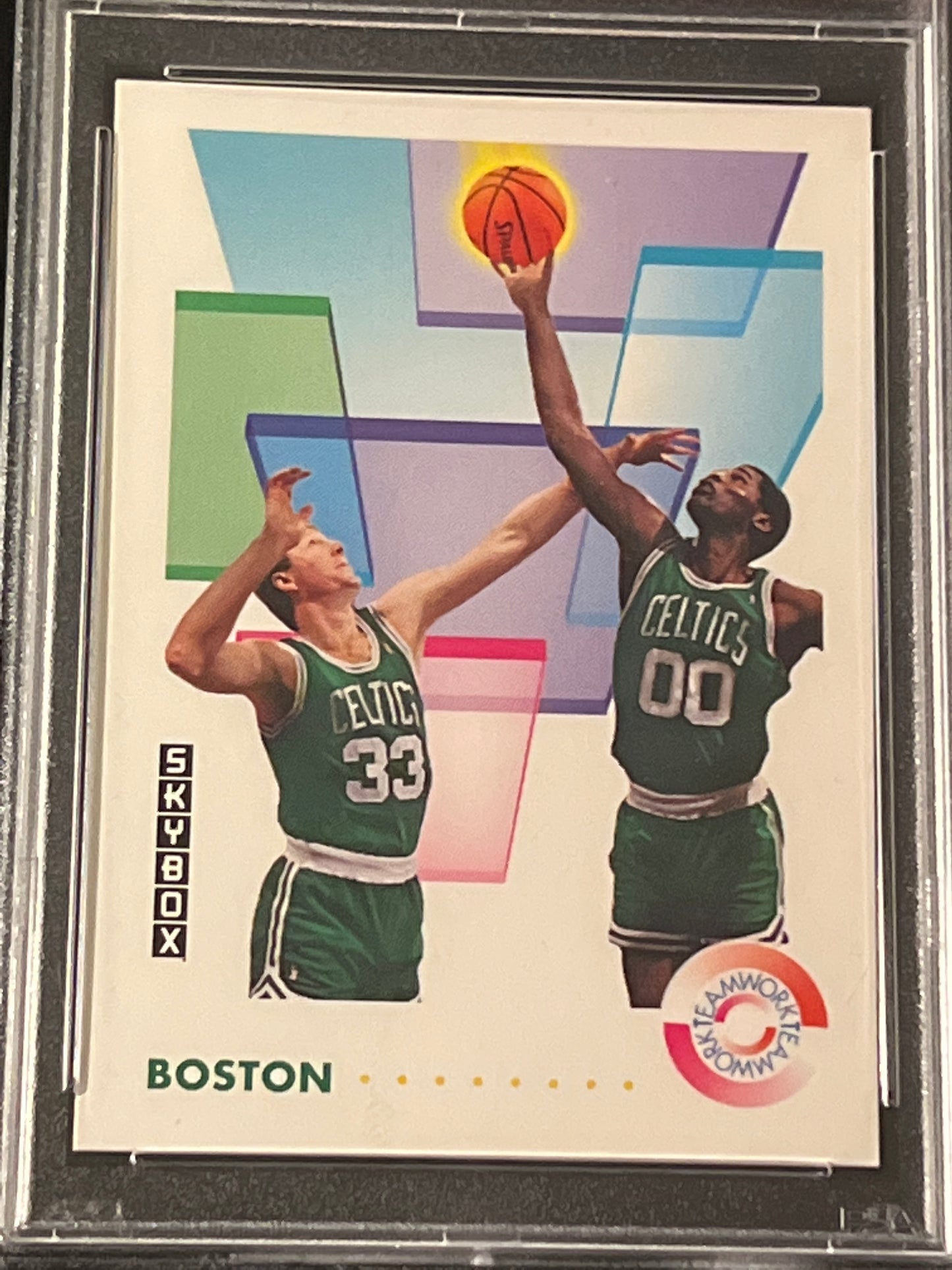 1991 Skybox LARRY BIRD & ROBERT PARISH  - #460 -  PSA 9