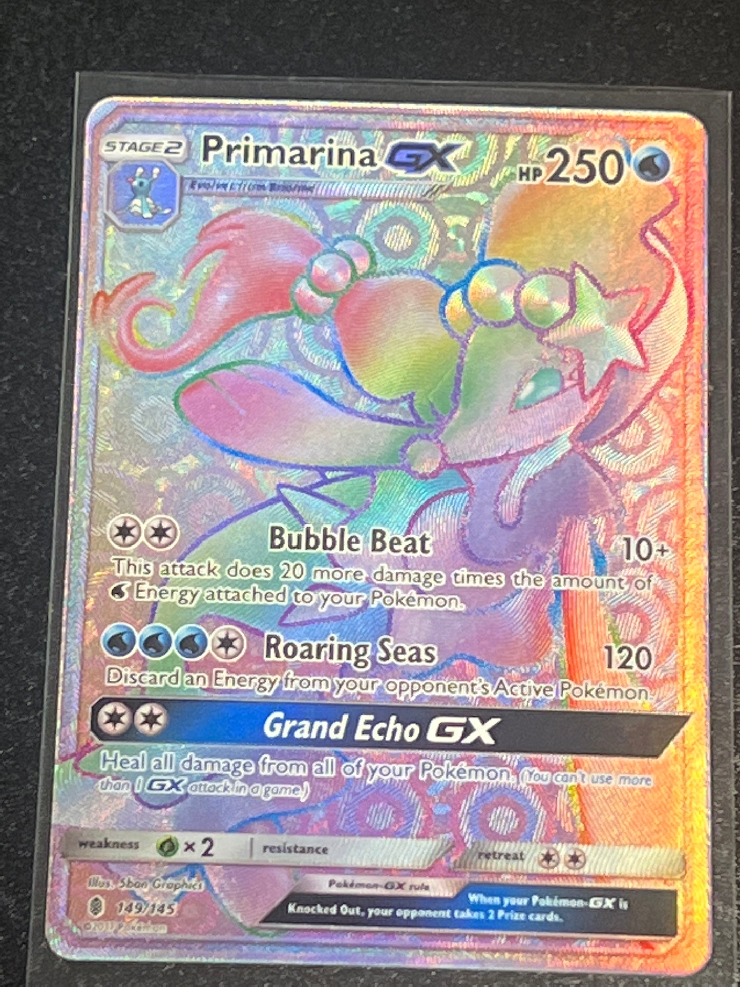 2017 Pokemon PRIMARINA GX - Holo - #149