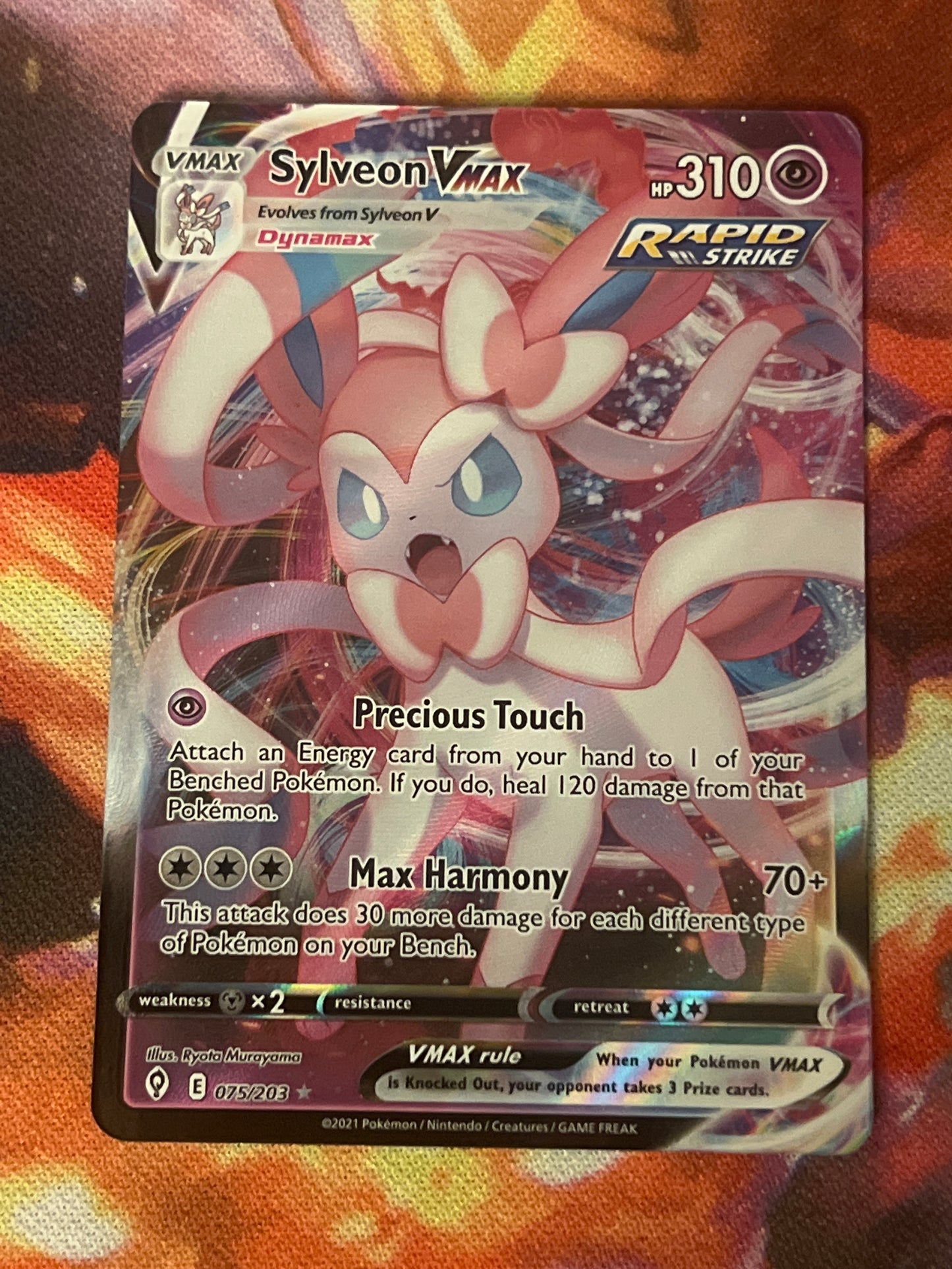 2021 Pokemon Sylveon Vmax - Ultra Rare -  Holo - #75