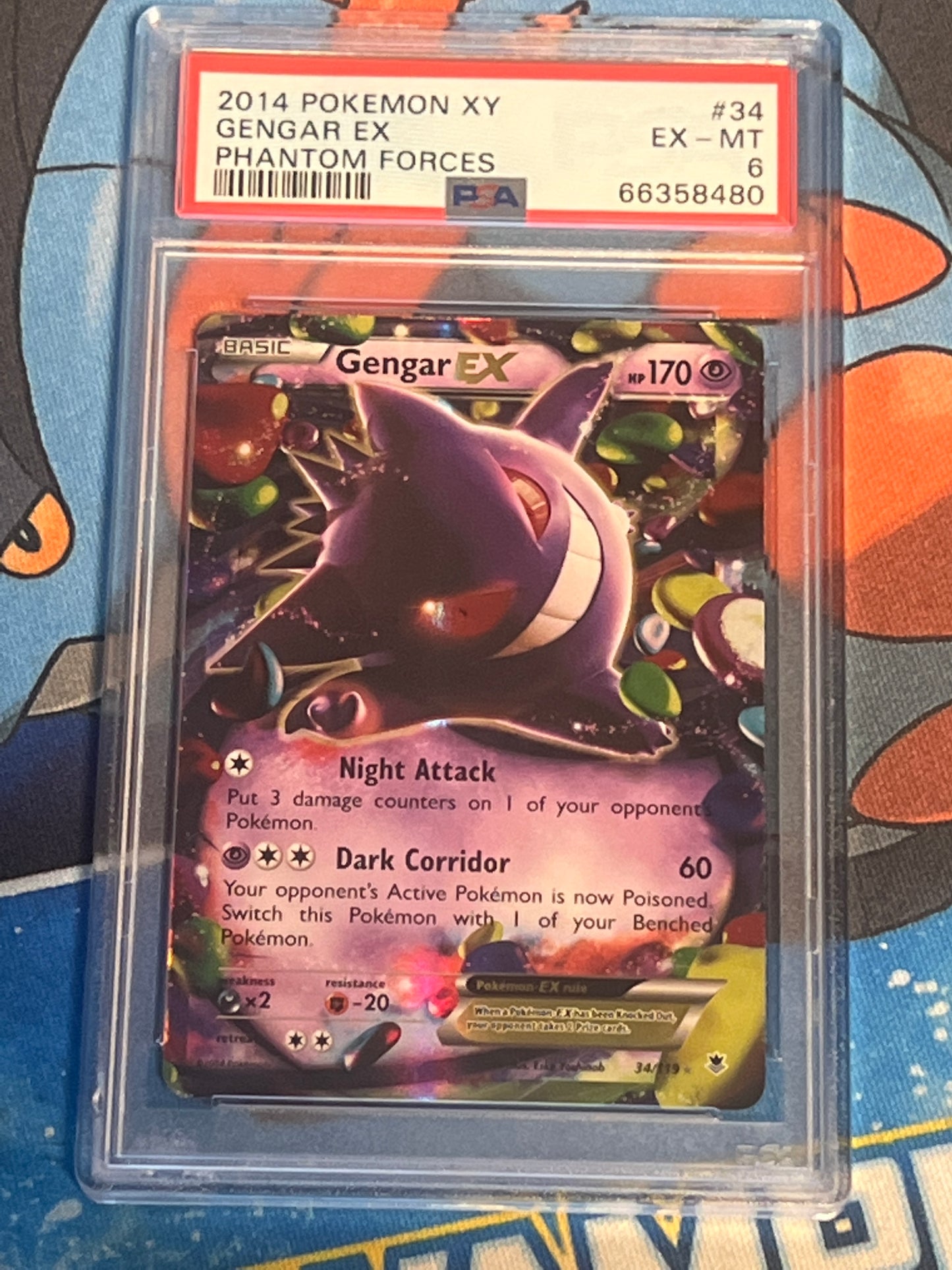 2014 Pokemon Gengar EX - Ultra Rare - Graded PSA 6 - #34