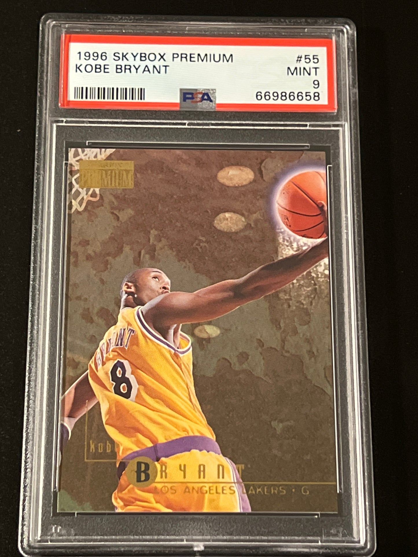 1996 Skybox Premium - KOBE BRYANT - RC - #55 - PSA 9