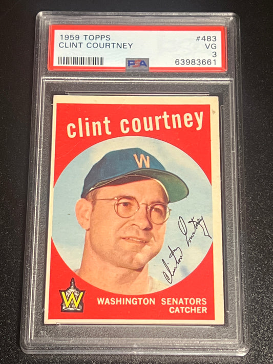 1959 Topps CLINT COURTNEY  - #483 - PSA 3