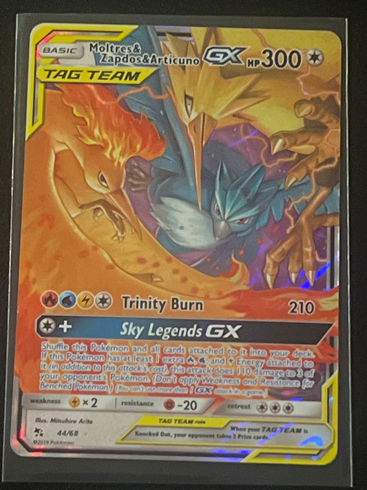 2019 Pokemon MOLTRES & ZAPDOS & ARTICUNO GX - Holo - #44