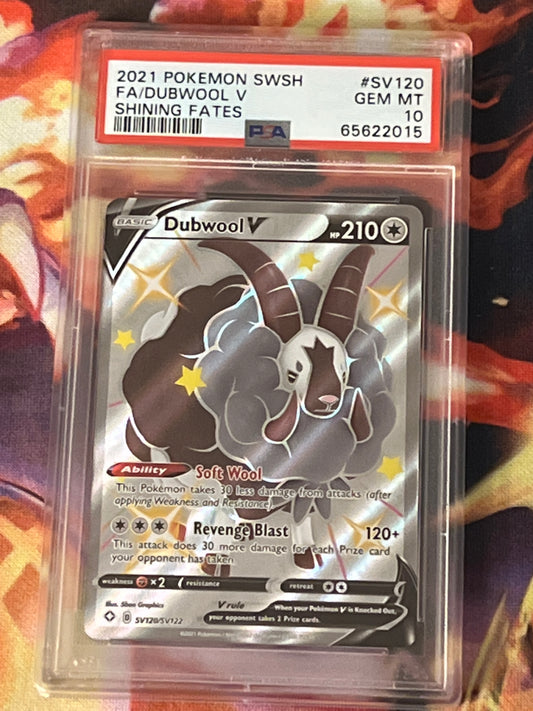 2021 Pokemon - Dubwool V - Shiny Vault - Graded PSA 10 - #SV120