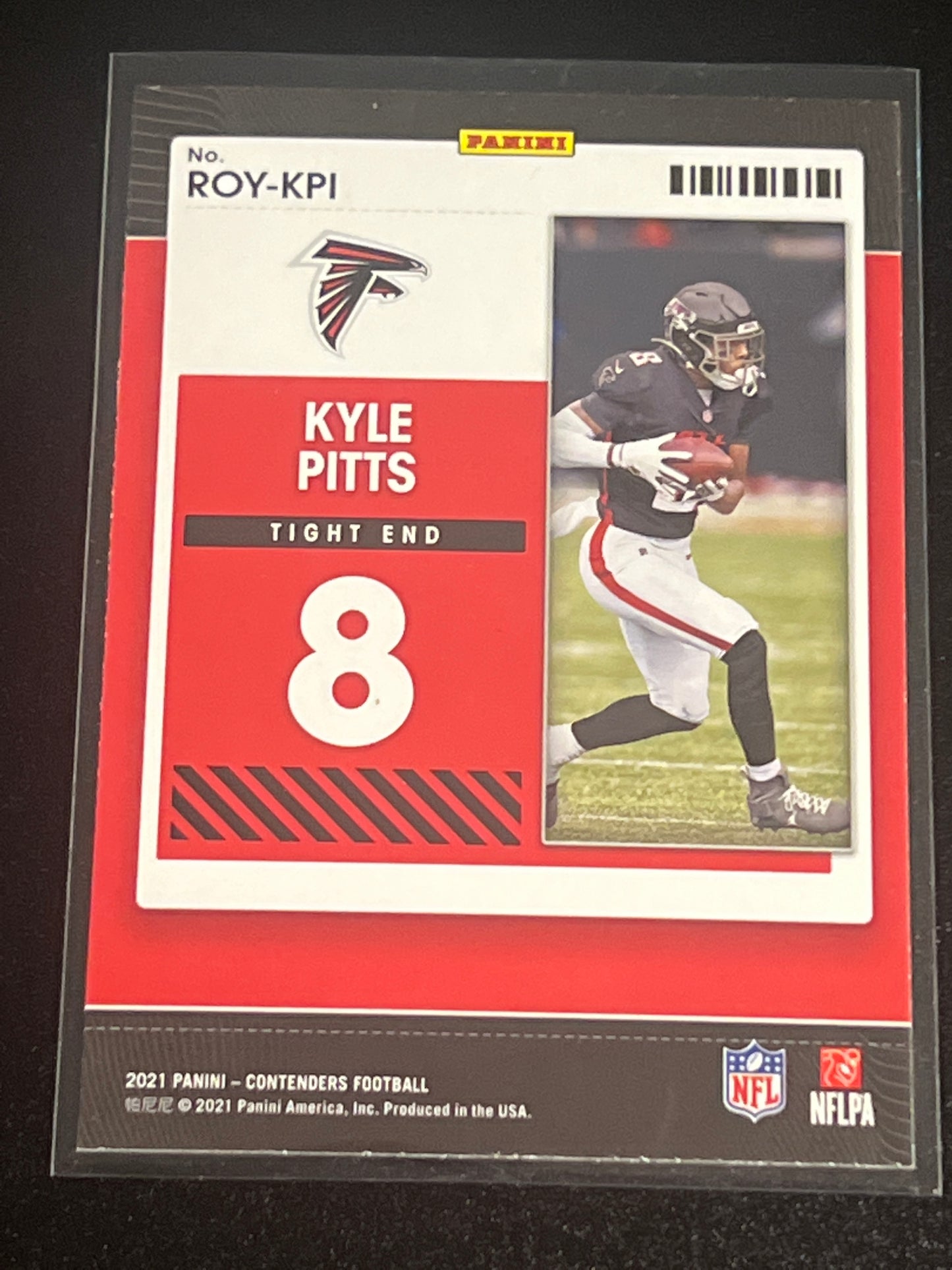 2021 Panini Contenders KYLE PITTS - Rookie Of The Year - #ROY-KPI