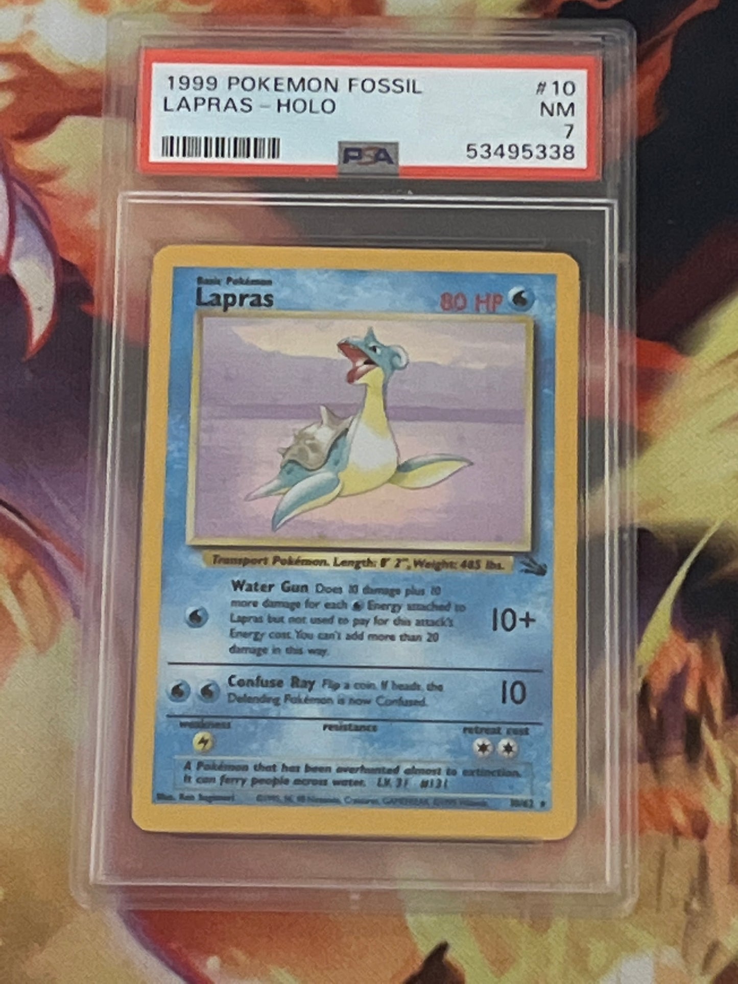 1999 Pokemon - Lapras - Holo - Graded PSA 7 - #10