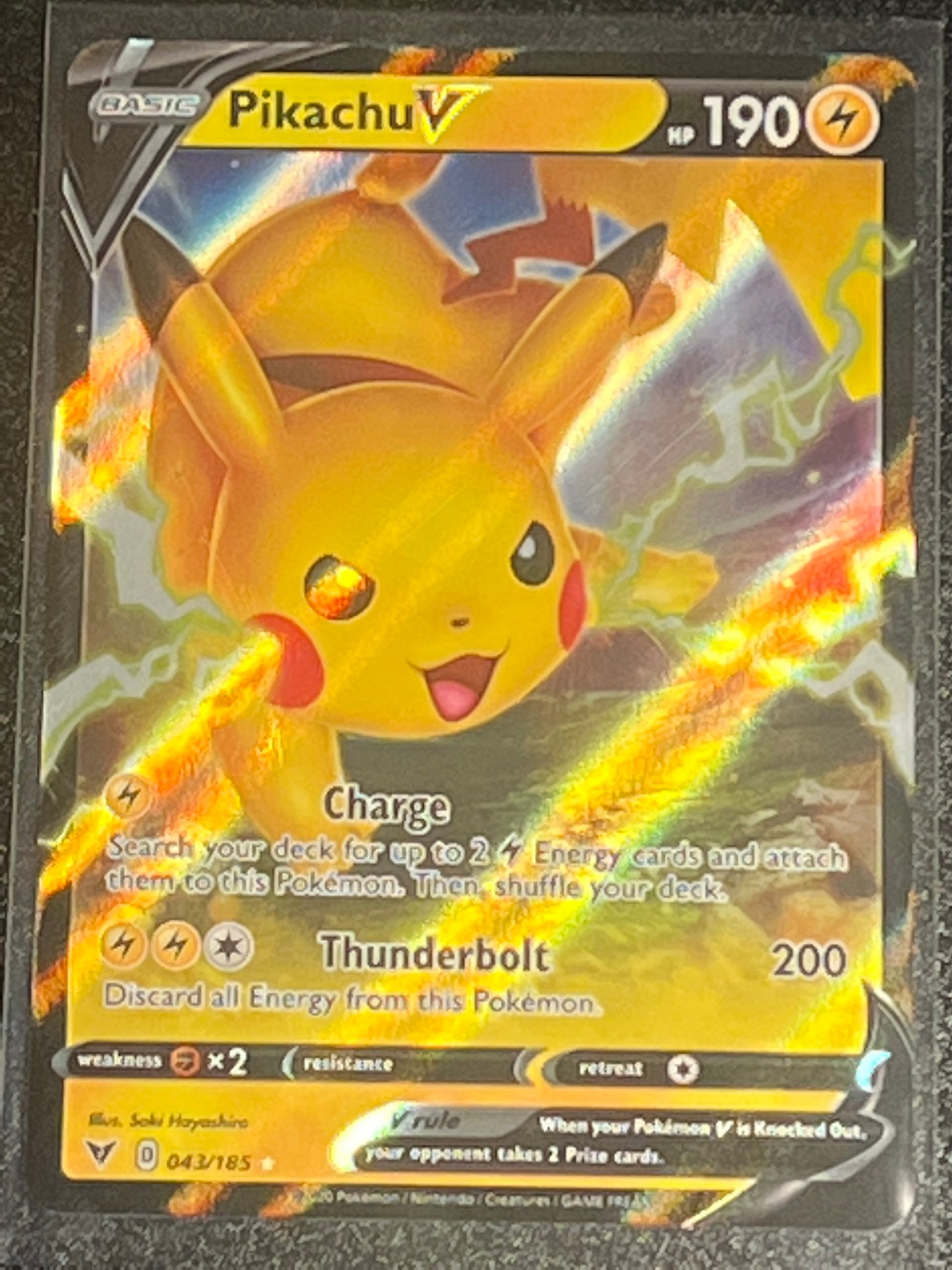 2020 Pokemon PIKACHU V - Holo - #43