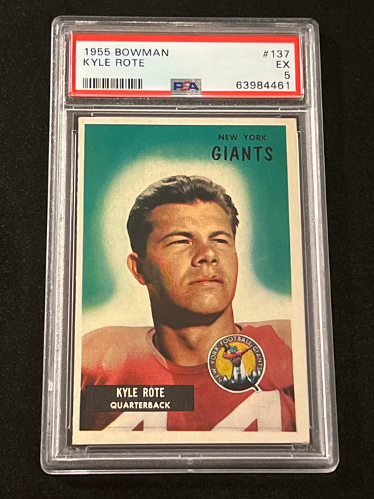 1955 Bowman KYLE ROTE - PSA 5