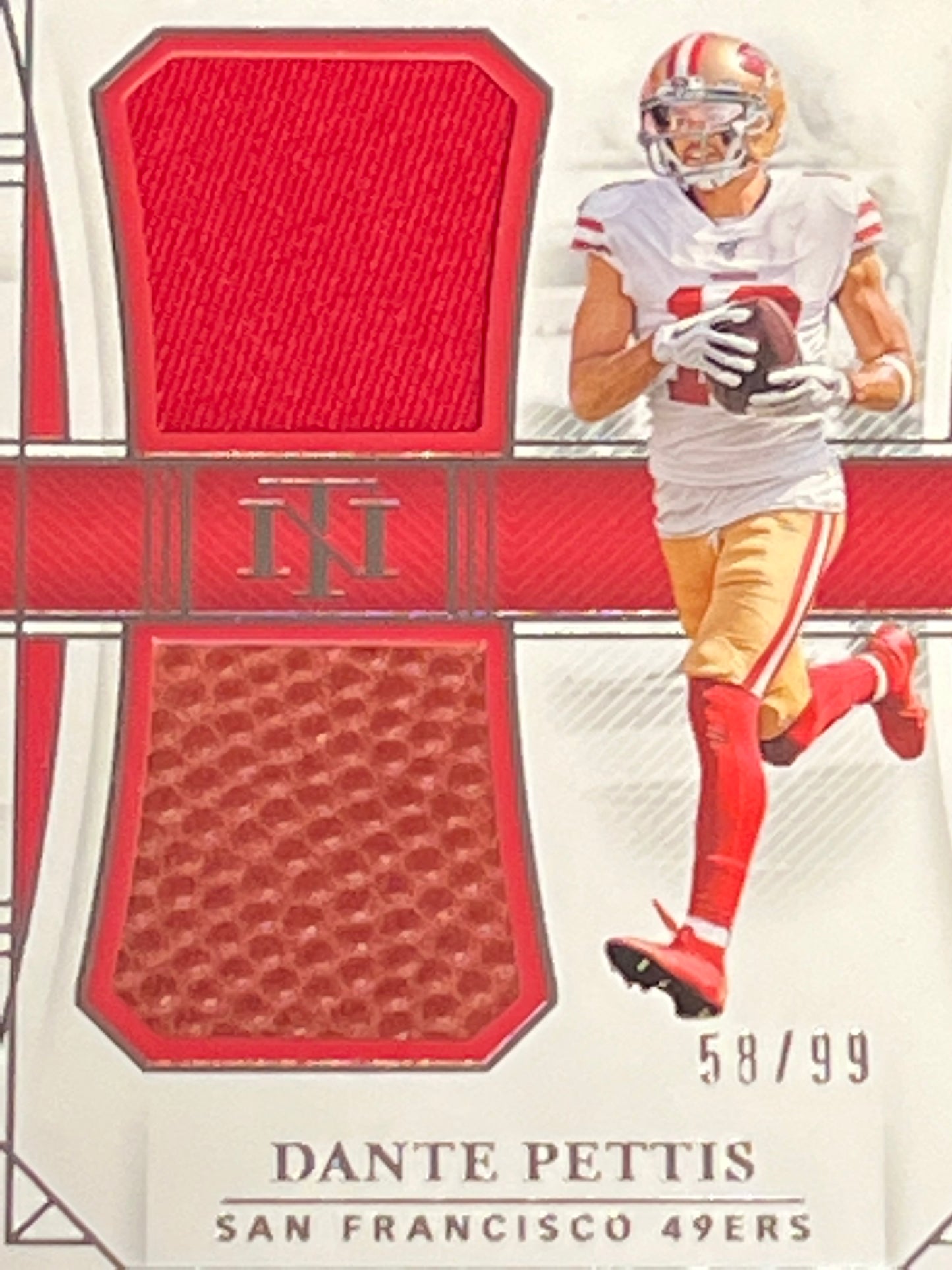 2019 Panini Nat. Treas. DANTE PETTIS - Patch Card - 58/99 - #STR-10