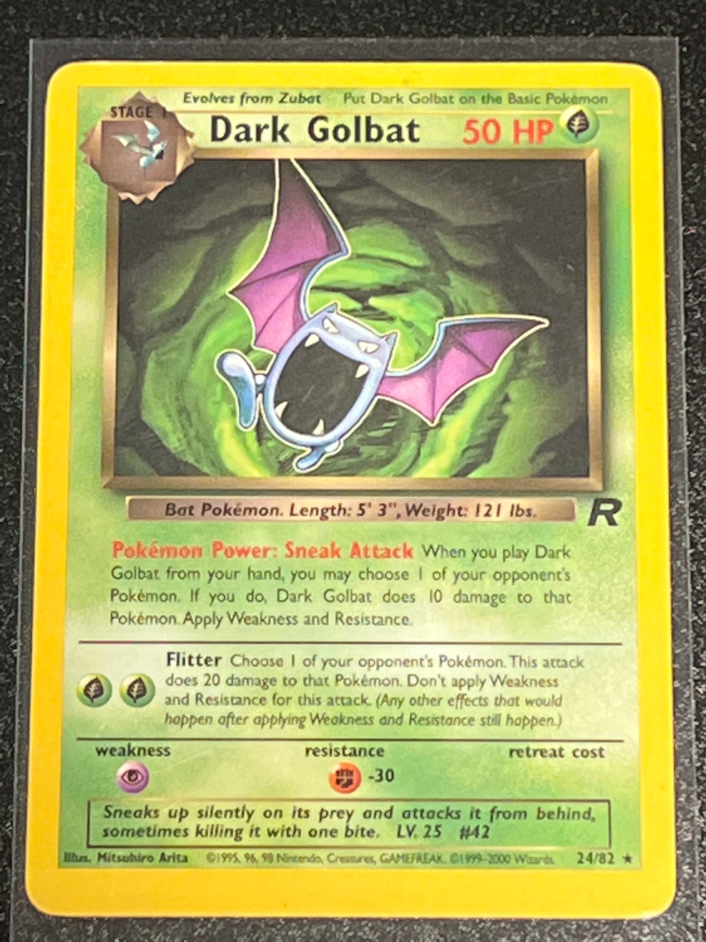 1999-2000 Pokemon DARK GOLBAT - Non Holo - #24