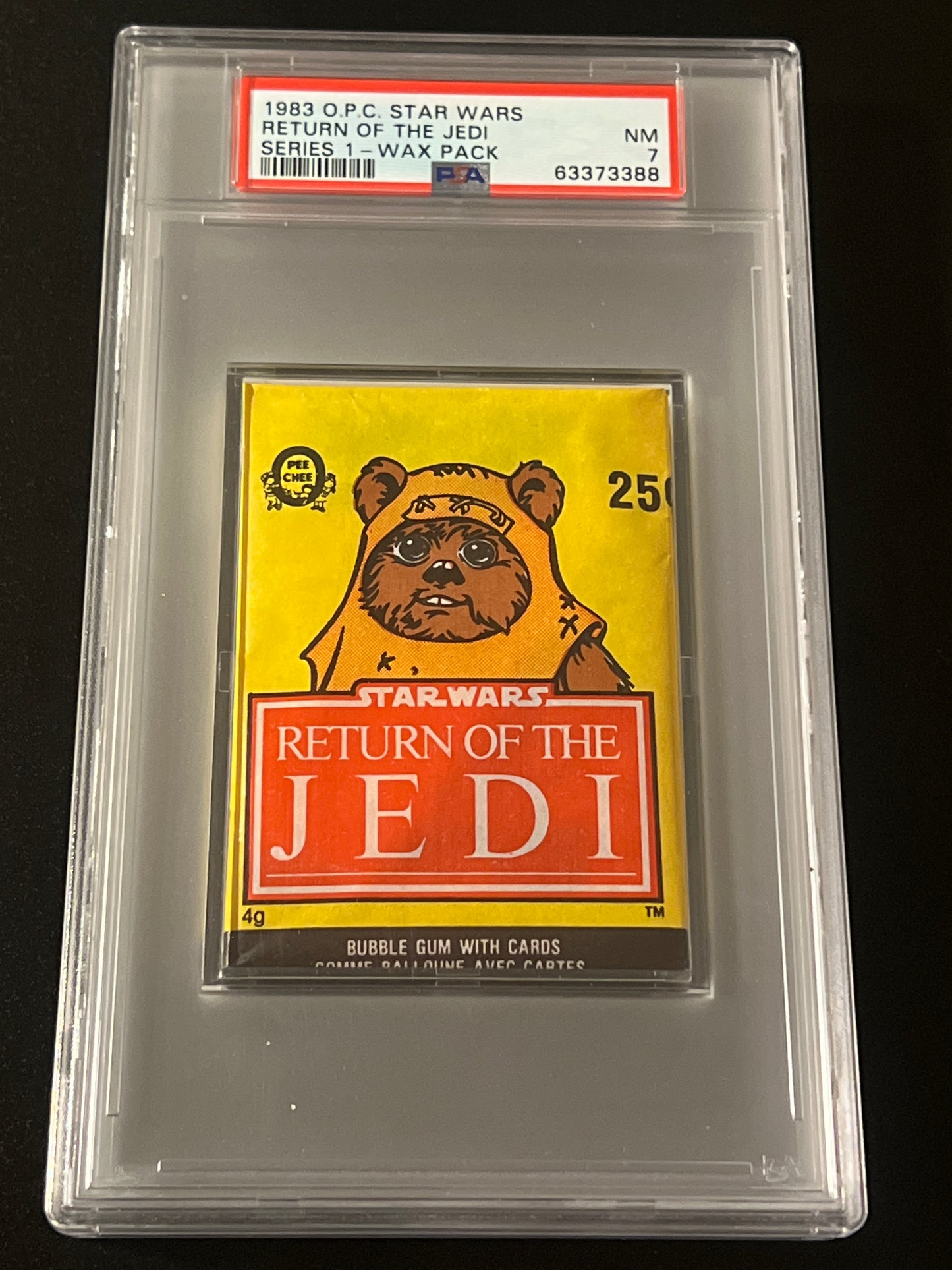 1983 OPC STAR WARS RETURN OF THE JEDI - Series 1 Wax Pack - PSA 7