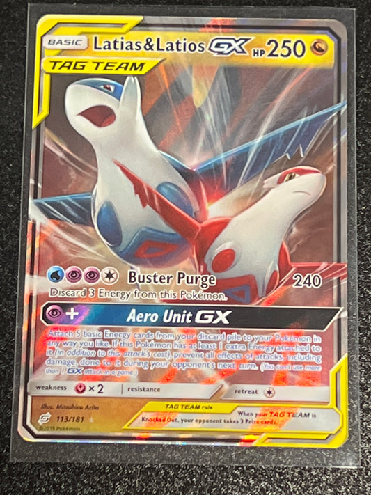 2019 Pokemon LATIAS & LATIOS GX - Holo - #113