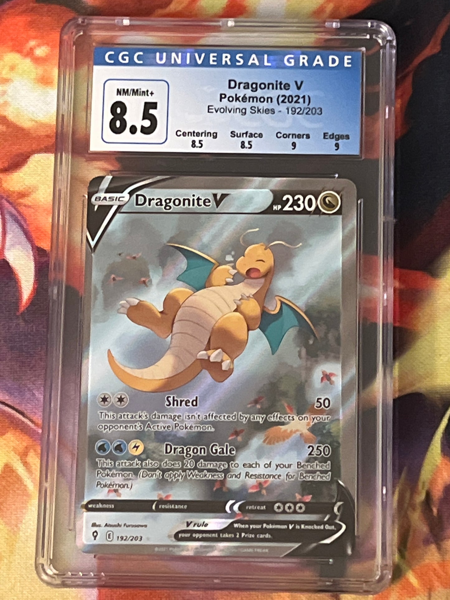 2021 Pokemon Dragonite V - Ultra Rare - Graded CGC 8.5 - #192