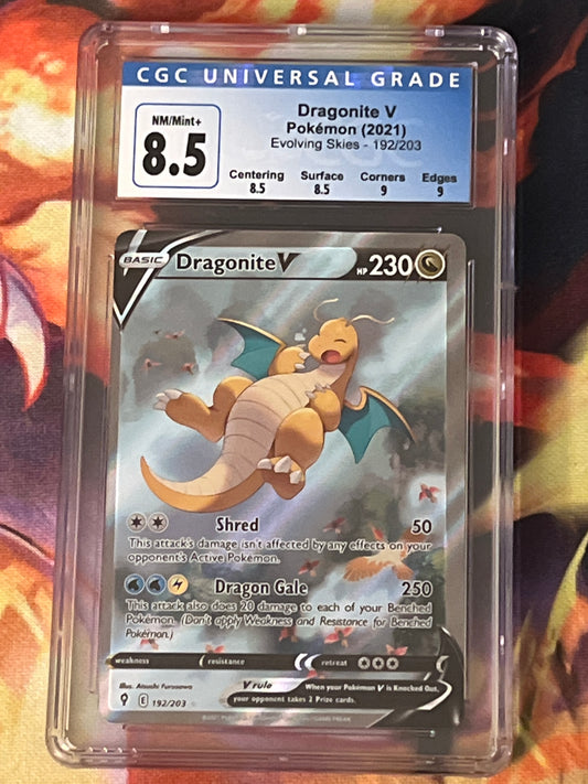 2021 Pokemon Dragonite V - Ultra Rare - Graded CGC 8.5 - #192