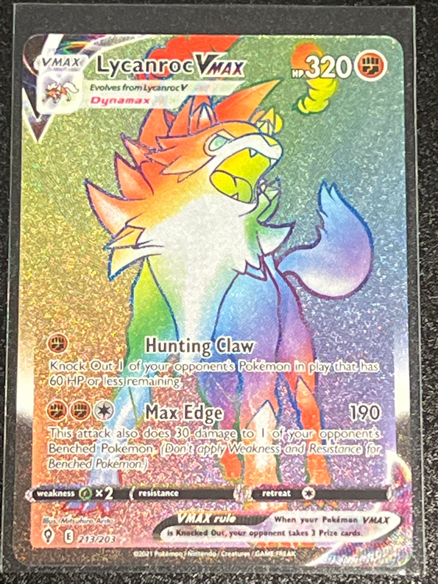 2021 Pokemon Lycanroc Vmax - Secret Rare - #213