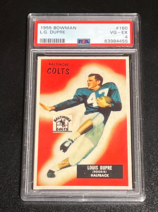 1955 Bowman L.G. DUPRE - RC - #160 - PSA 4