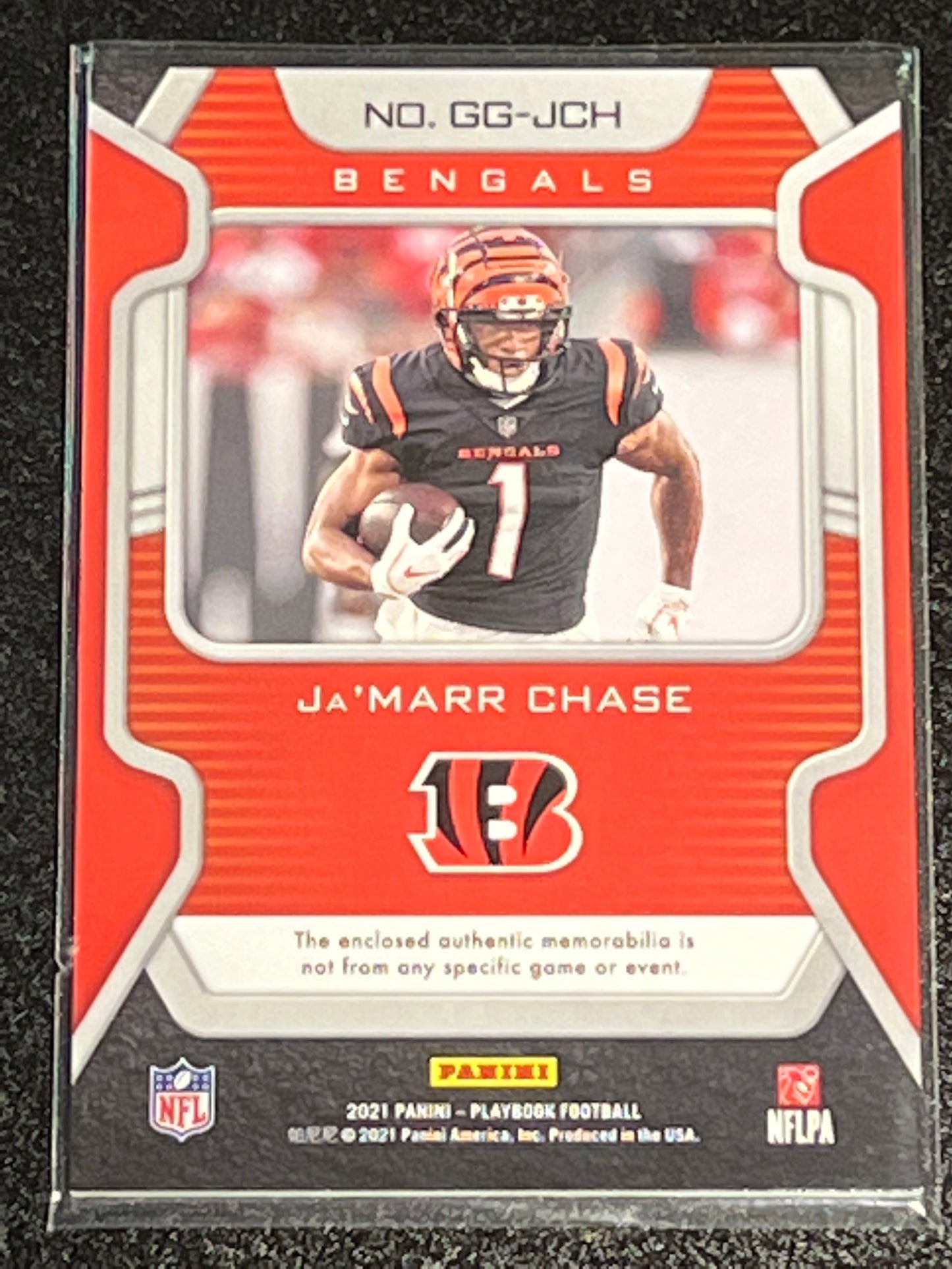 2021 Panini Playbook JA'MARR CHASE - RC - Patch - #GG-JCH