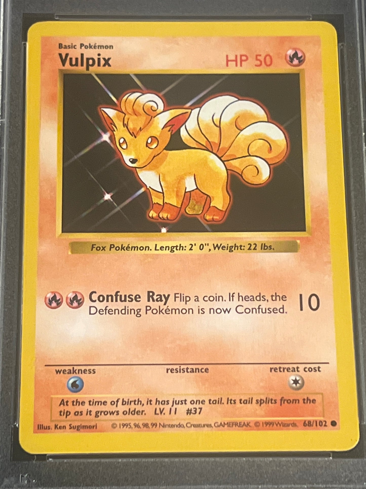 1999 Pokemon Game VULPIX - Shadowless - PSA 9