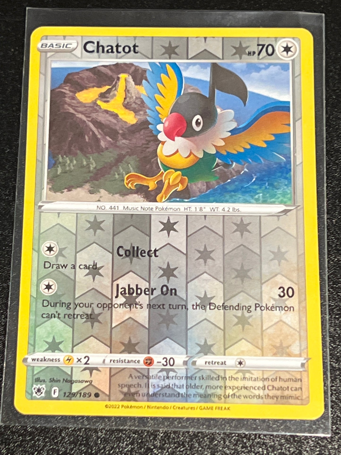 2022 Pokemon CHATOT - Reverse Holo - #129