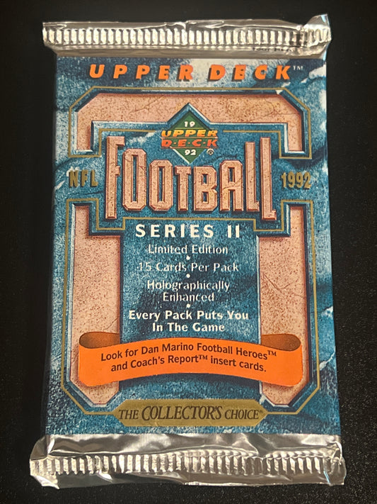 1992 - Upper Deck - Football  Series 2 - Factory Sealed Pack (1 Pack)