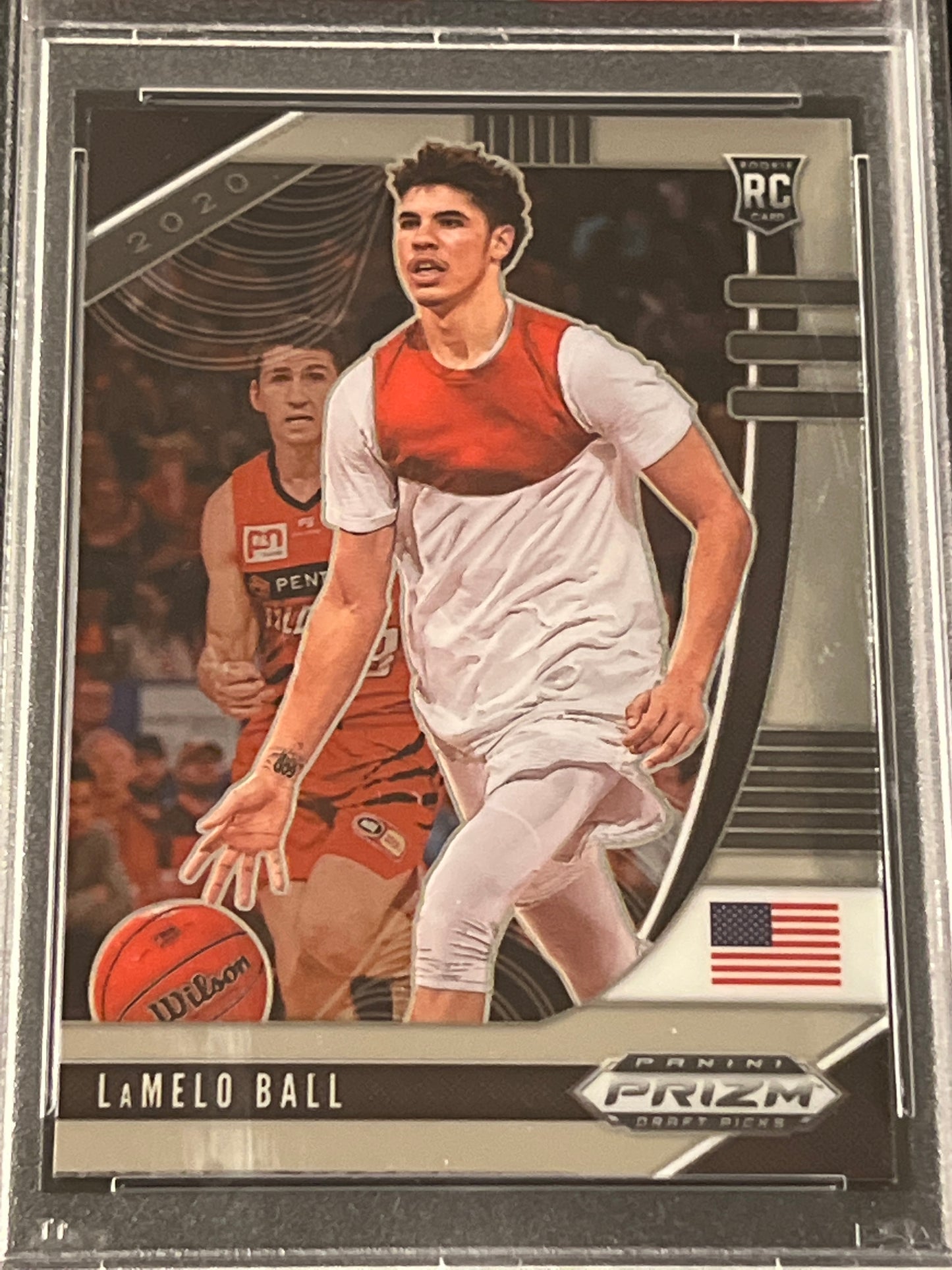 2020 Panini Prizm - LAMELO BALL - RC- #43 - PSA 10