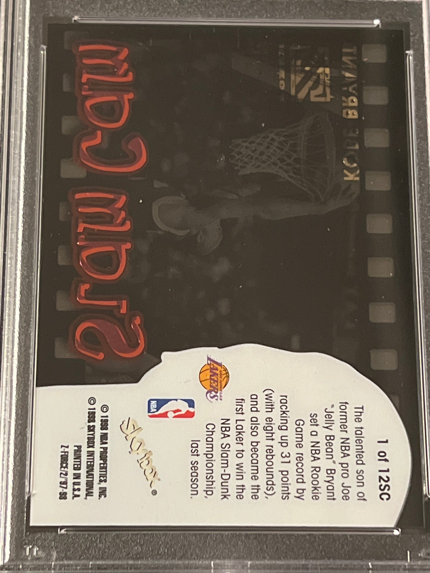 1997 Skybox Z-Force - KOBE BRYANT - #1 - PSA 8