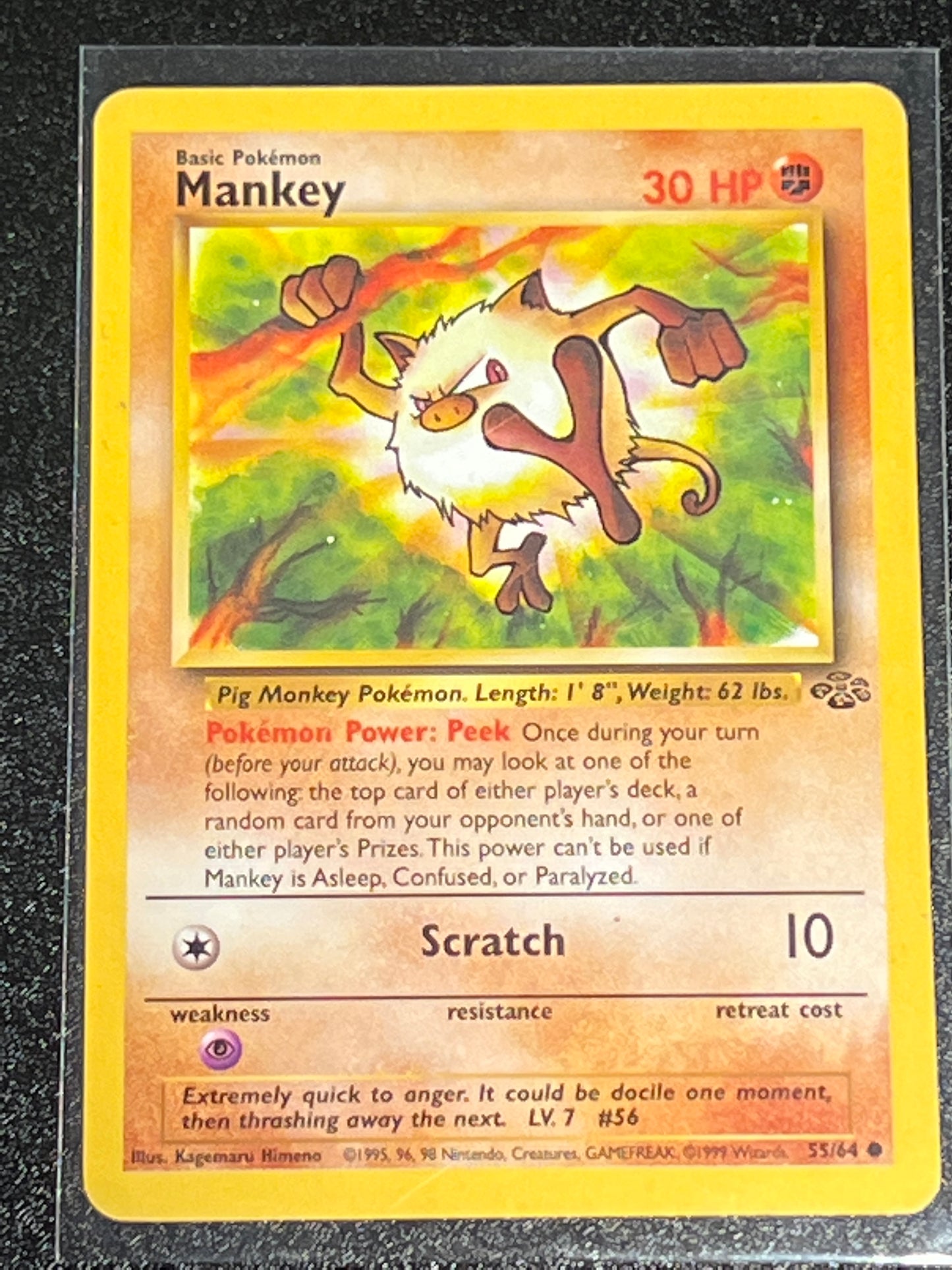 1999 Pokemon MANKEY - Non Holo - #55