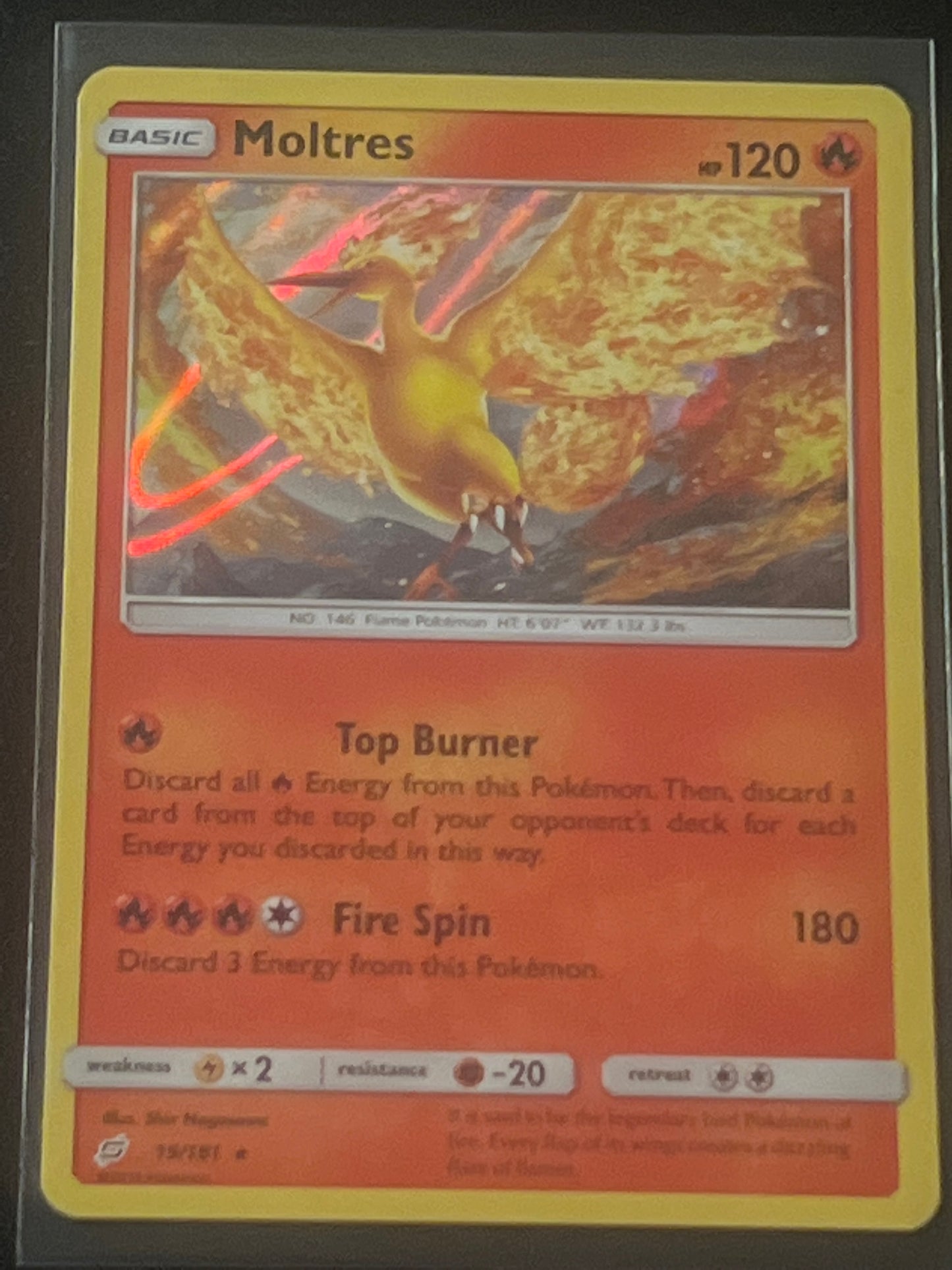 2019 Pokemon MOLTRES - Holo - #19