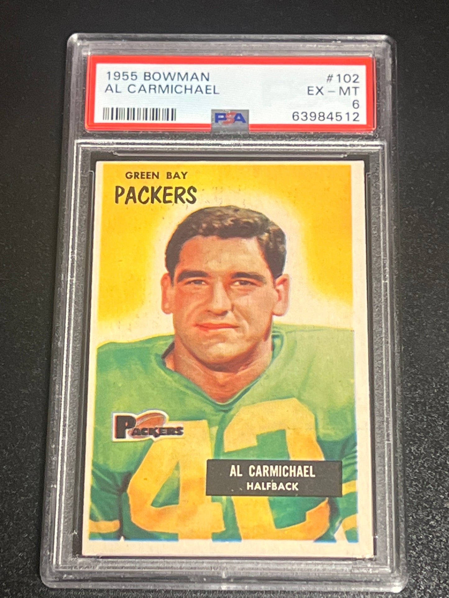 1955 Bowman AL CARMICHAEL - #102 - PSA 6