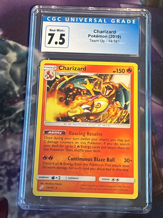 2019 Pokemon - Charizard - Non Holo - Graded CGC 7.5 - #14