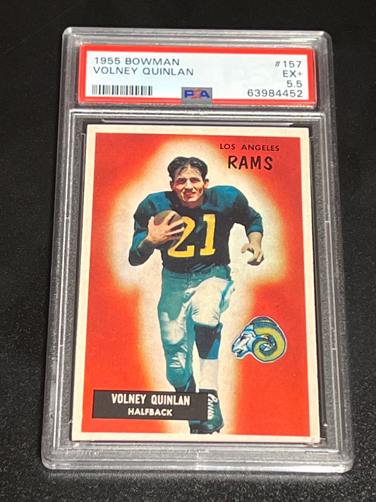 1955 Bowman VOLNEY QUINLAN - #157 - PSA 5.5