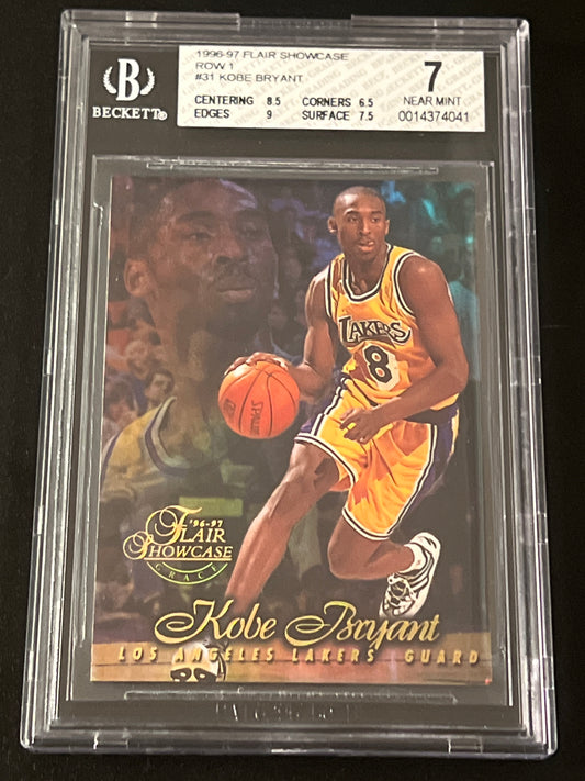 1996-97 Flair Showcase Row 1 - KOBE BRYANT - #31 - BGS 7