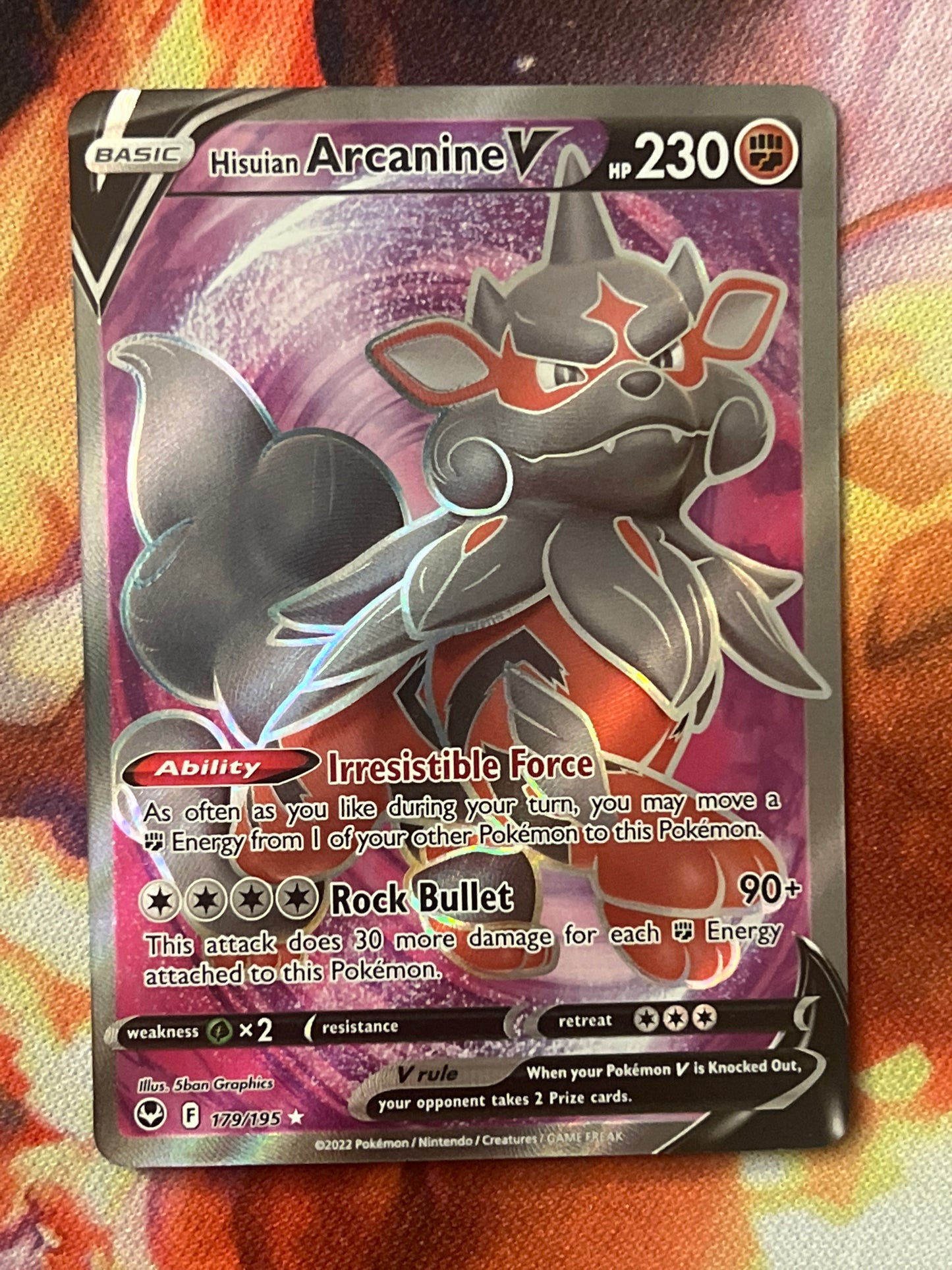 2022 Pokemon - Hisuian Arcanine V - Ultra Rare - #179