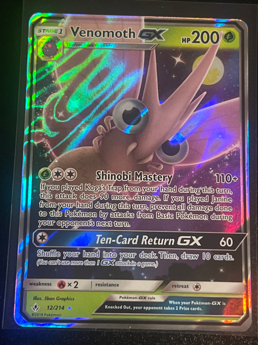 2019 Pokemon VENOMOTH GX - Holo - #12