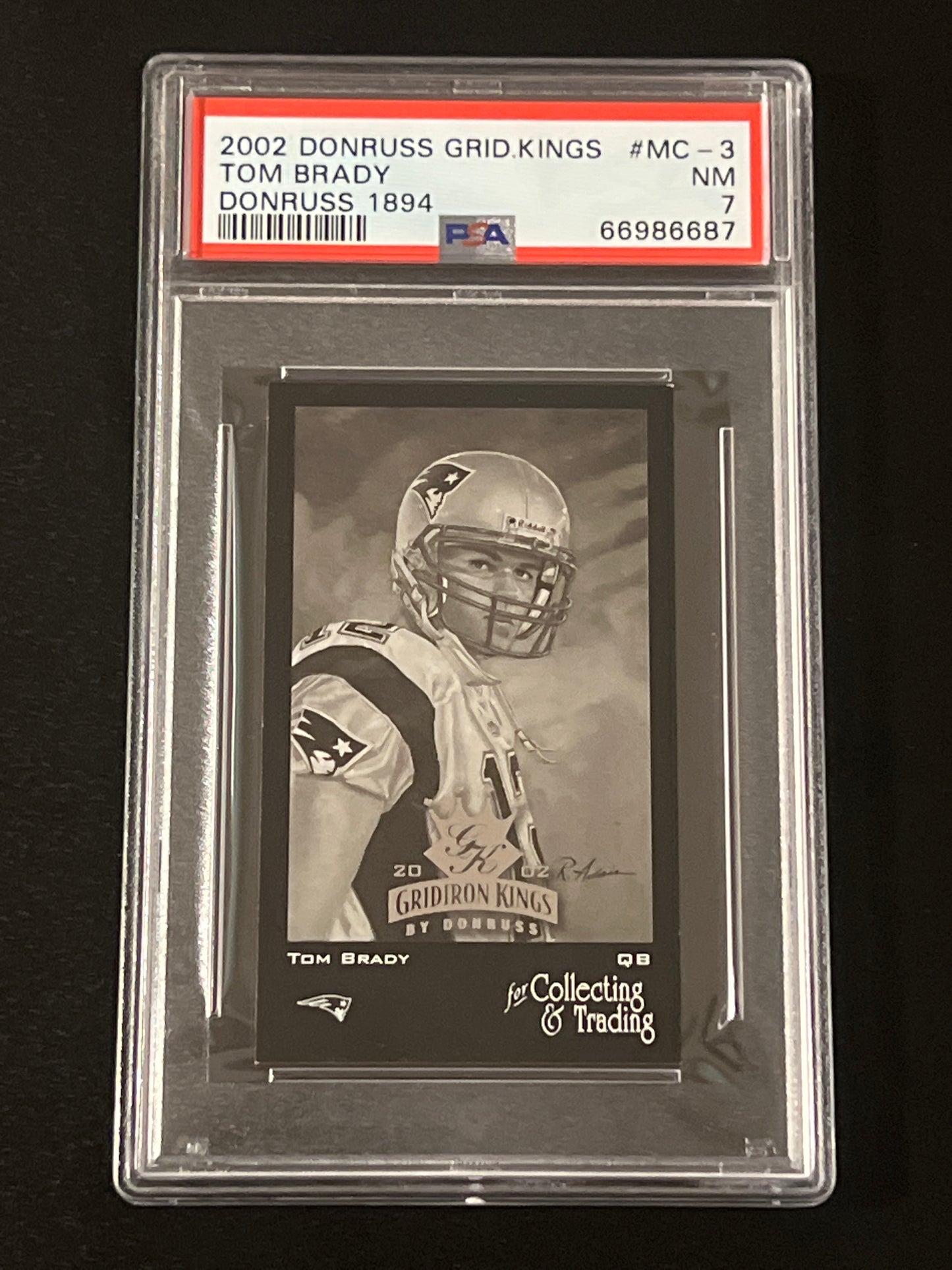 2002 Donruss TOM BRADY  - #MC-3 - 0123/1000  - PSA 7