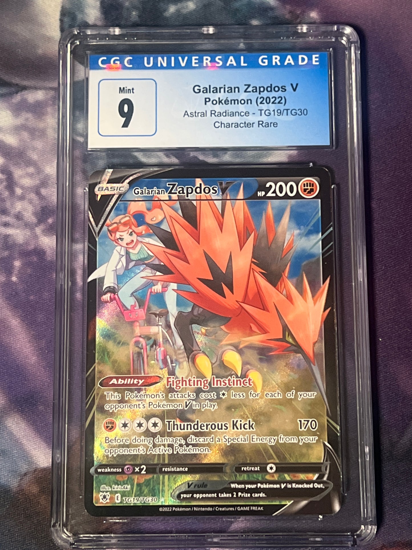 2022 Pokemon - Galarian Zapdos - Trainer Gallery - Graded CGC 9 - #TG19