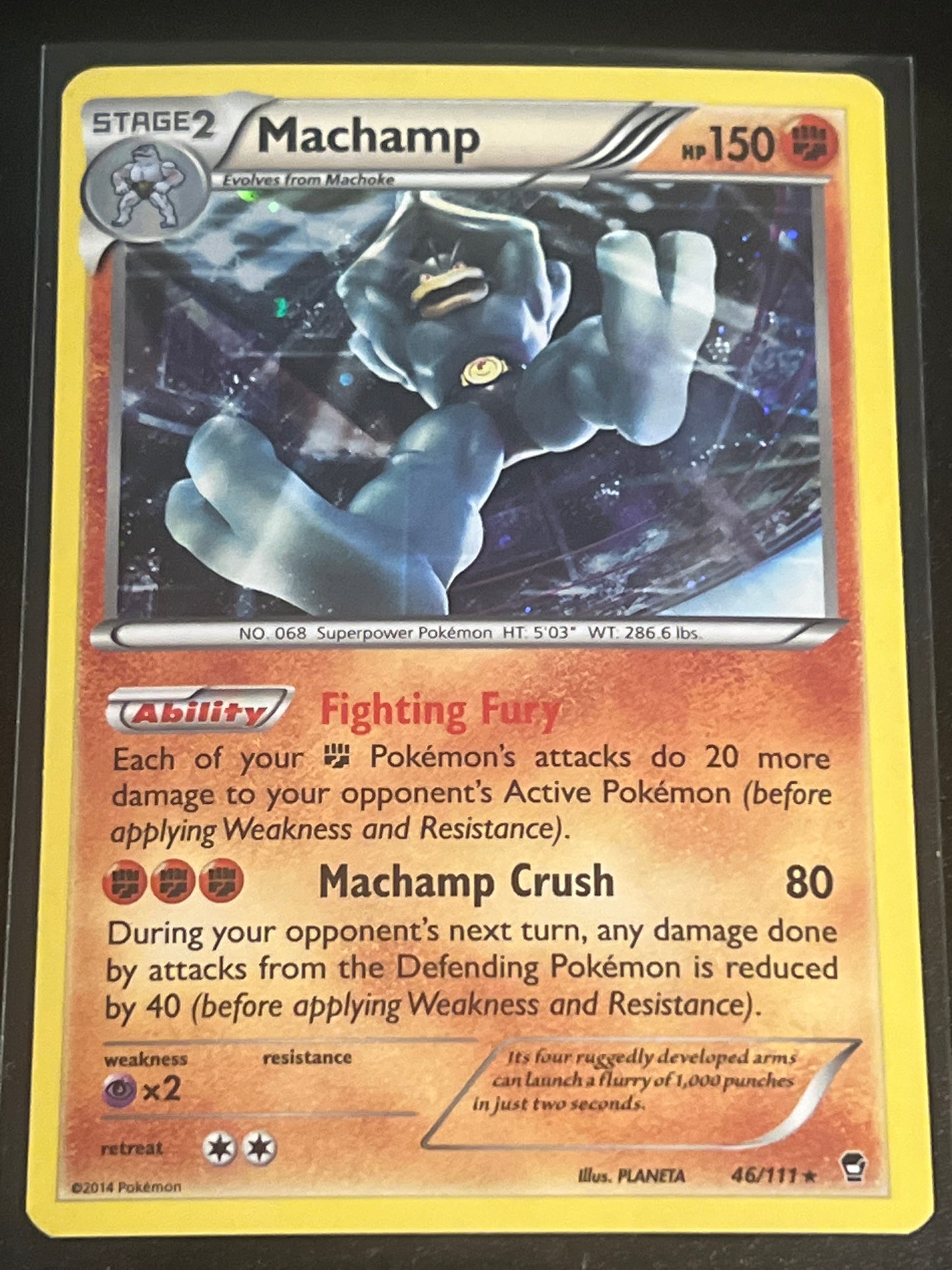 2014 Pokemon MACHAMP - Holo - #46