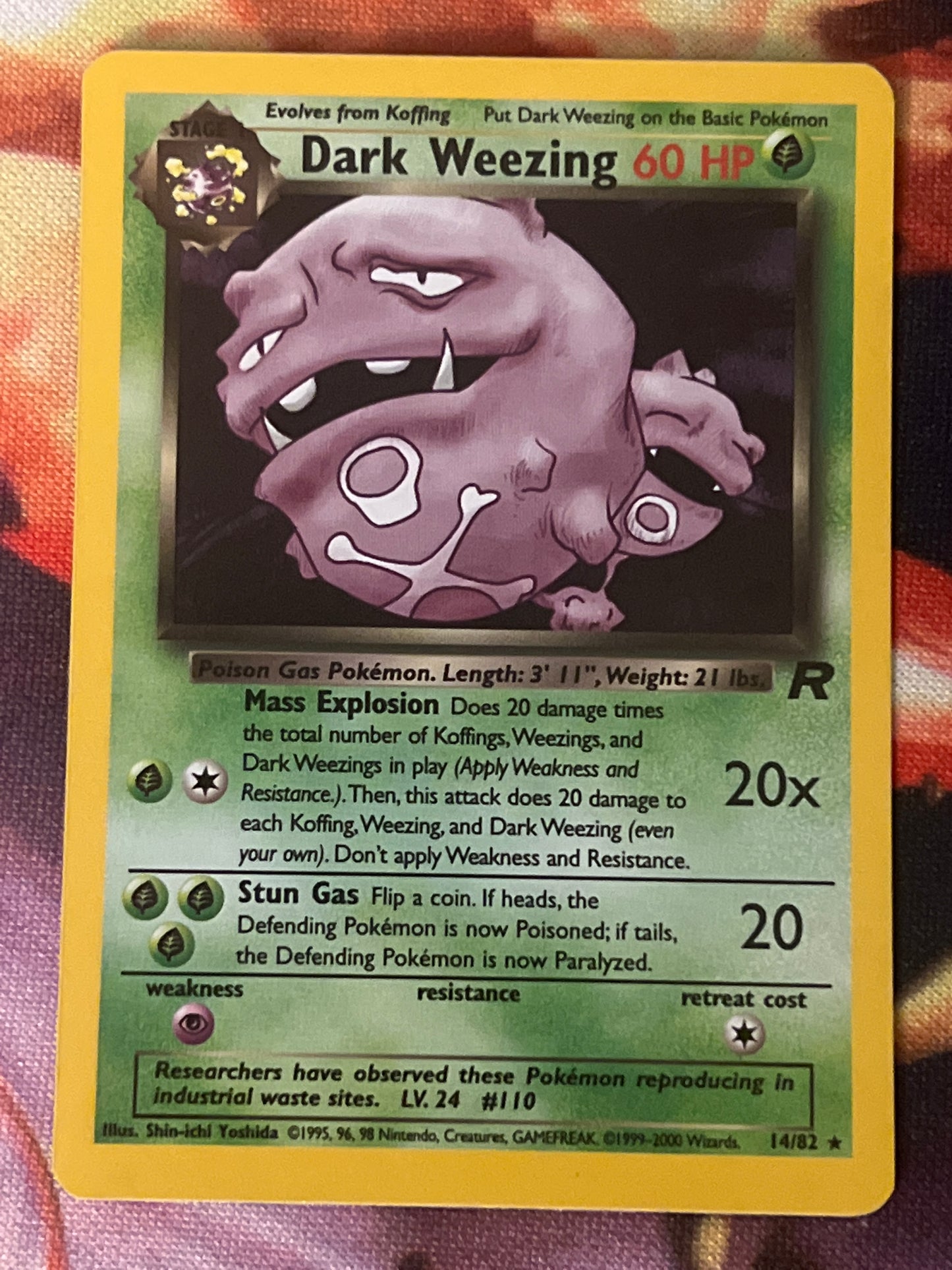 1999-2000 Pokemon Dark Weezing - Holo Rare - #14