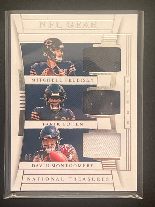 2019 Panini Nat. Treas. TURBISKY/COHEN/MONTGOMERY - Patch Card 85/99