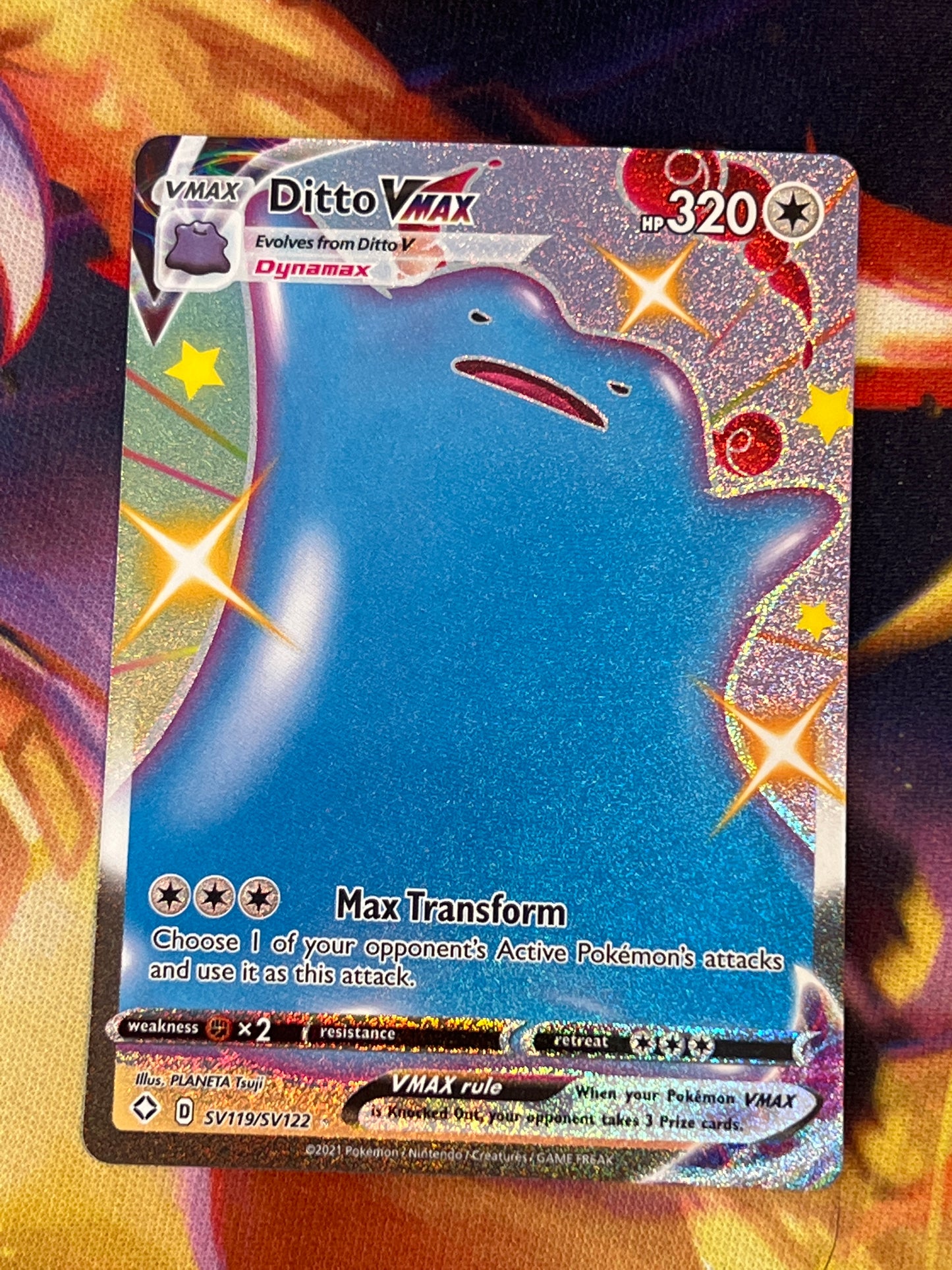 2021 Pokemon Ditto Vmax - Ultra Holo - #SV119