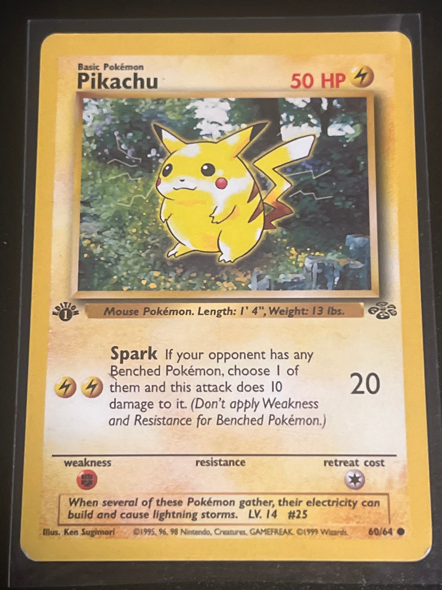 1999 Pokemon PIKACHU - FIRST EDITION - Jungle - #60