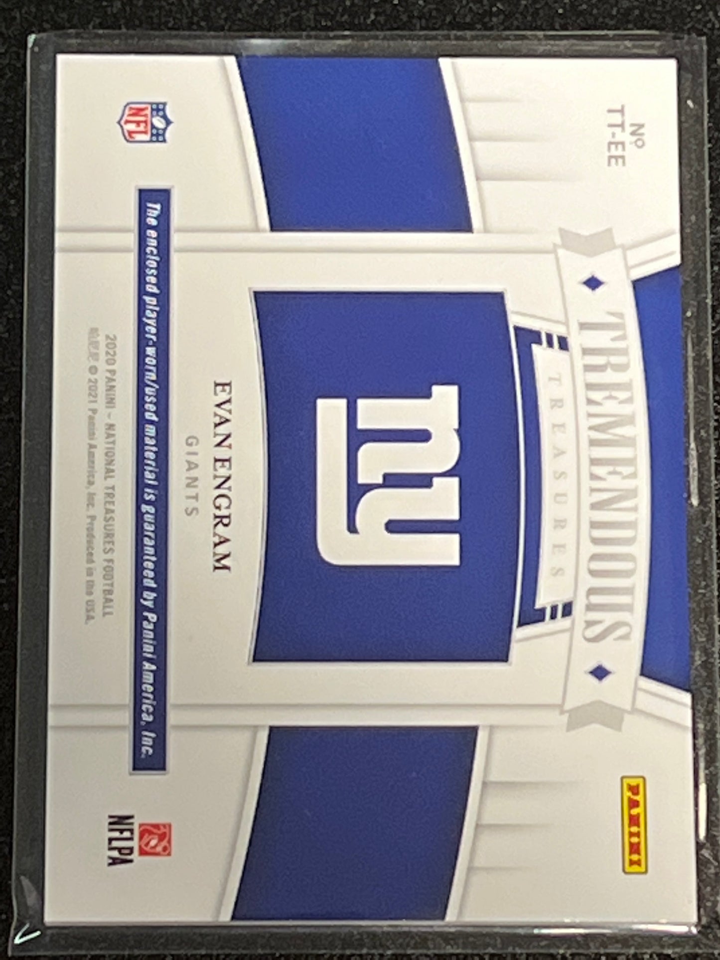 2020 Panini Nat. Treas. EVAN ENGRAM - Patch Card - 60/99 - #TT-EE