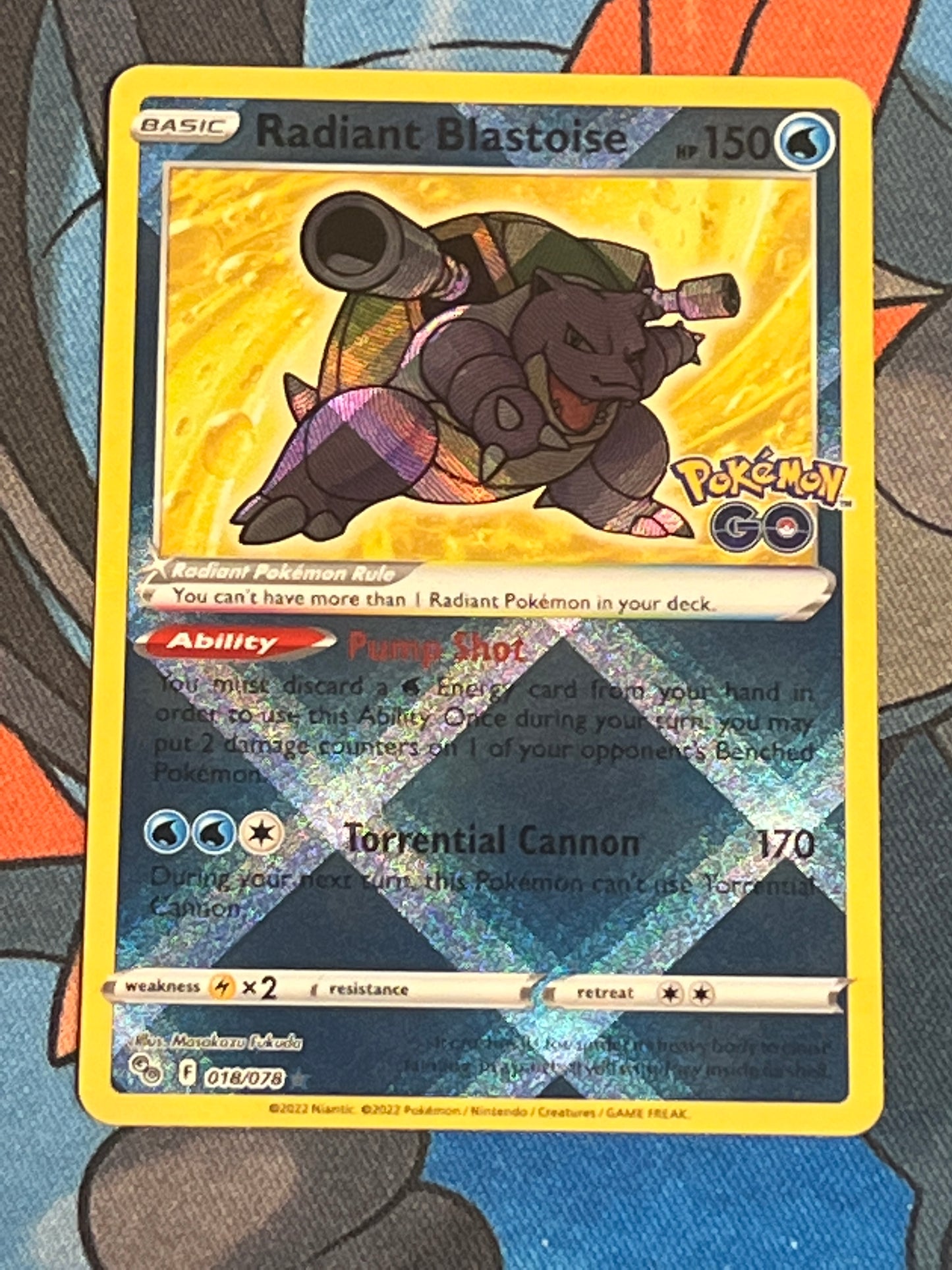 2022 Pokemon Radiant Blastoise - Radiant Rare - #18