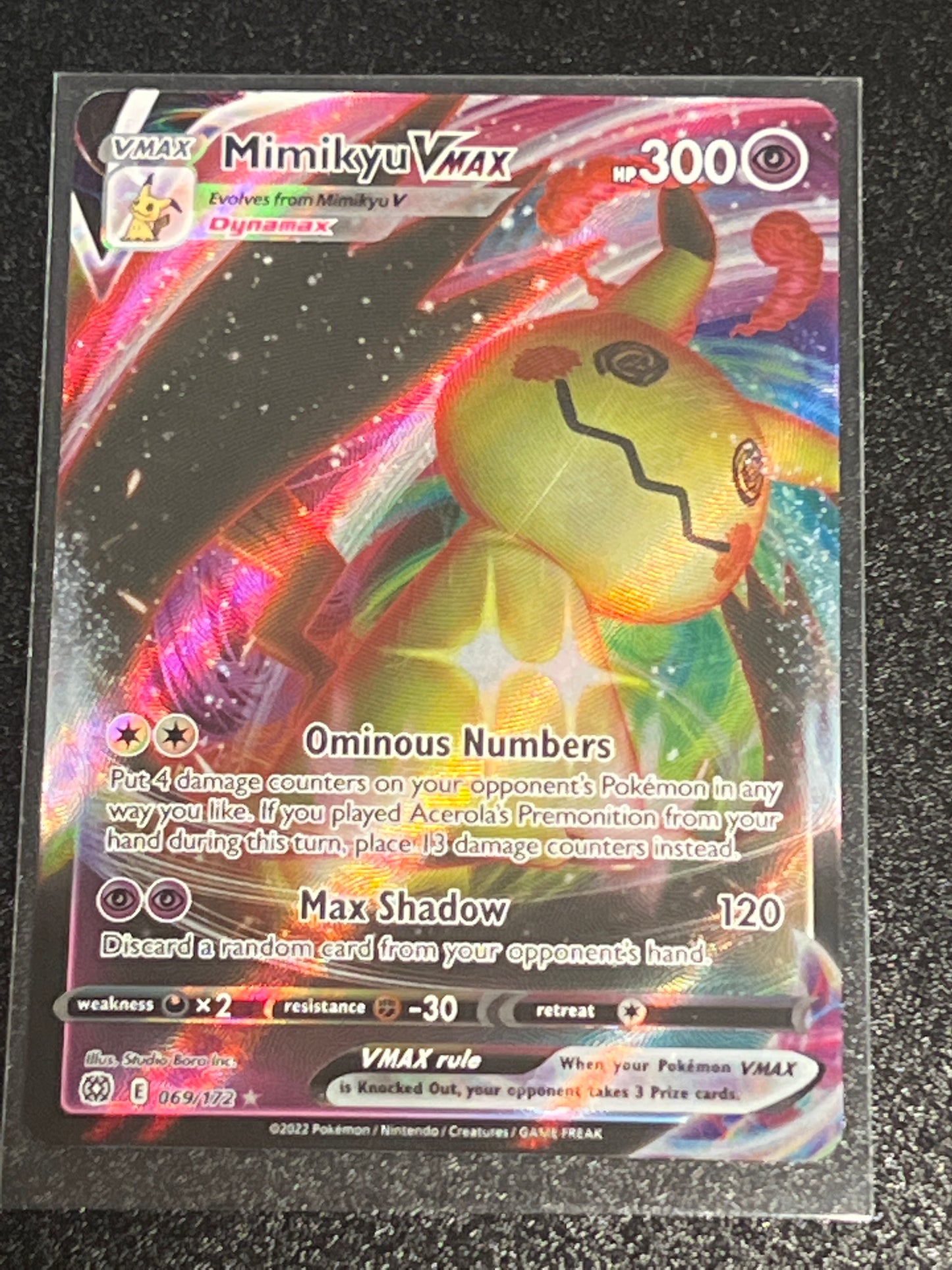 2022 Pokemon MIMIKYU VMAX- Holo - #069